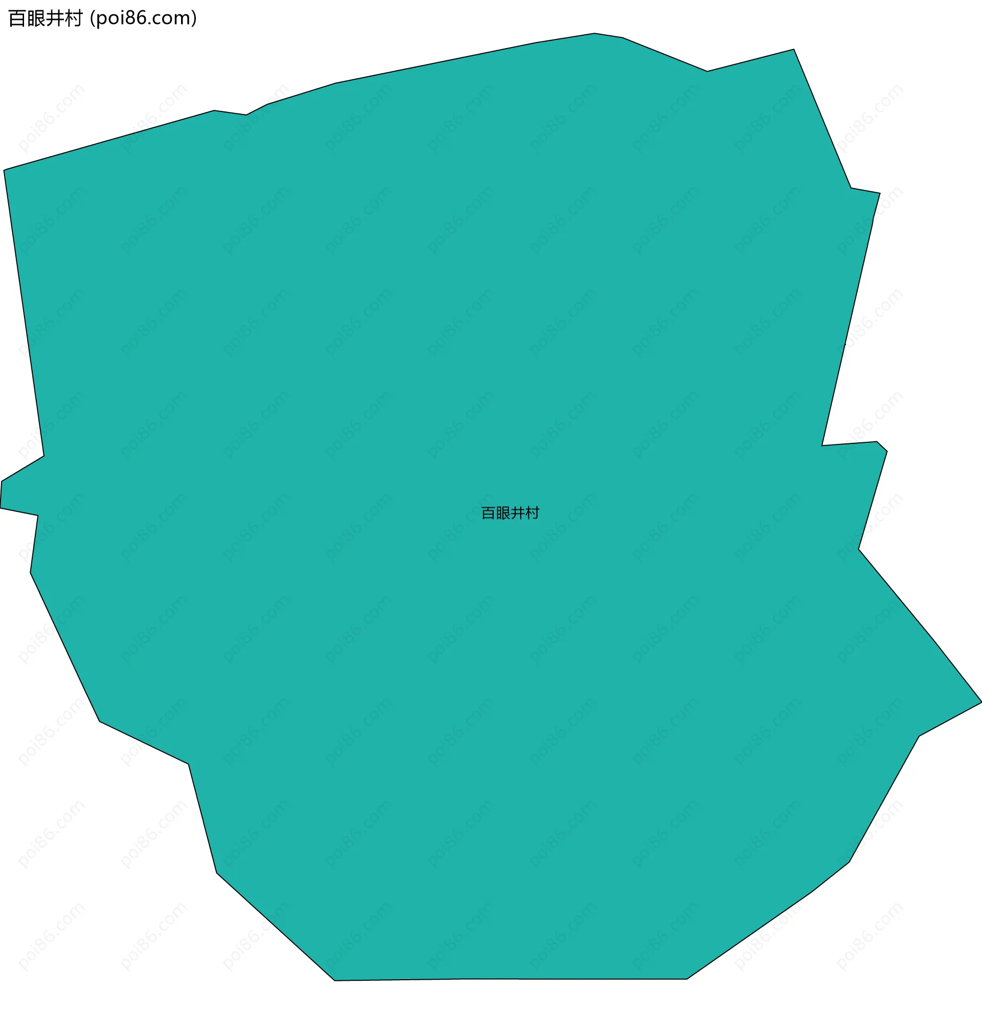 百眼井村边界地图