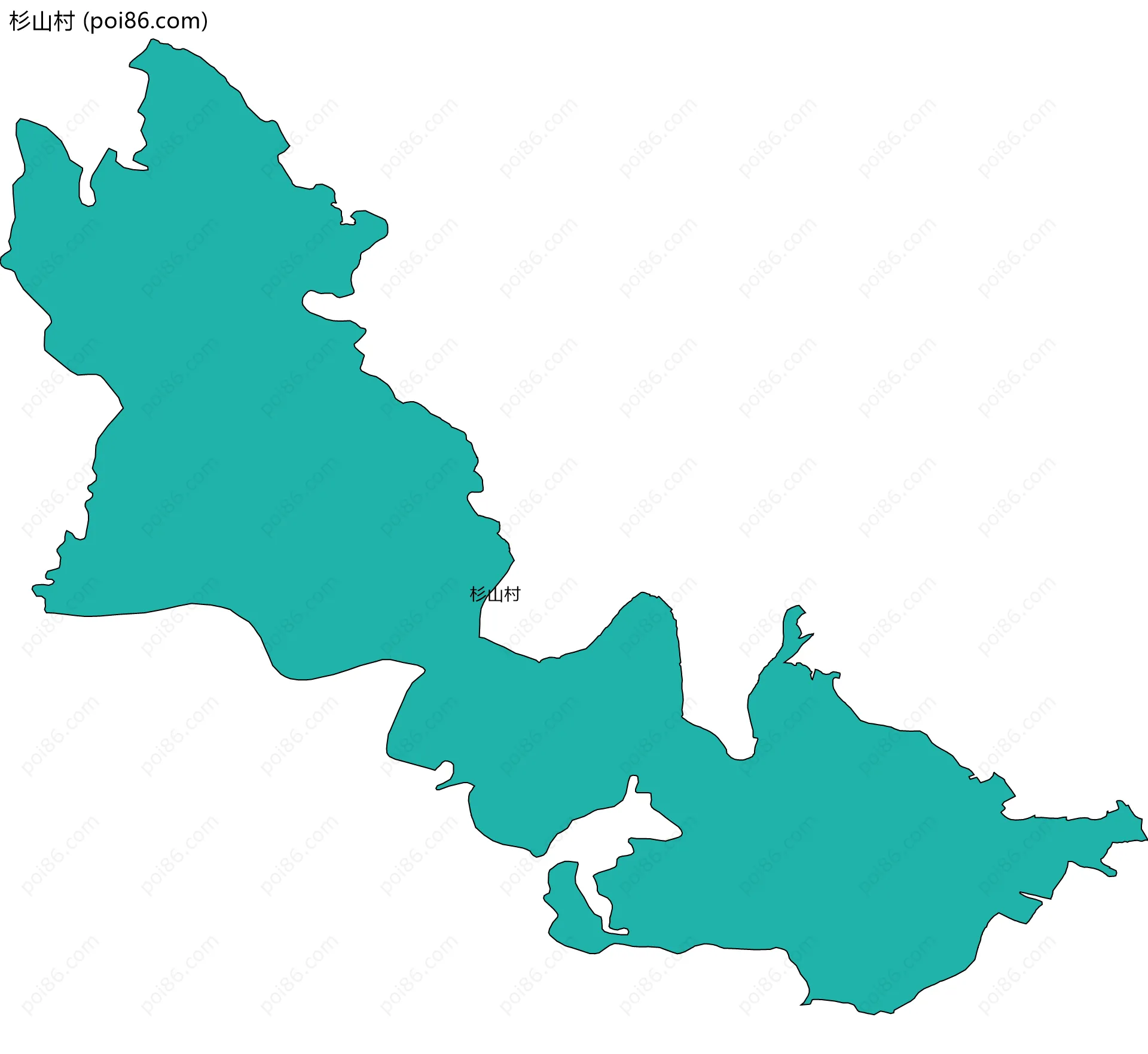 杉山村边界地图