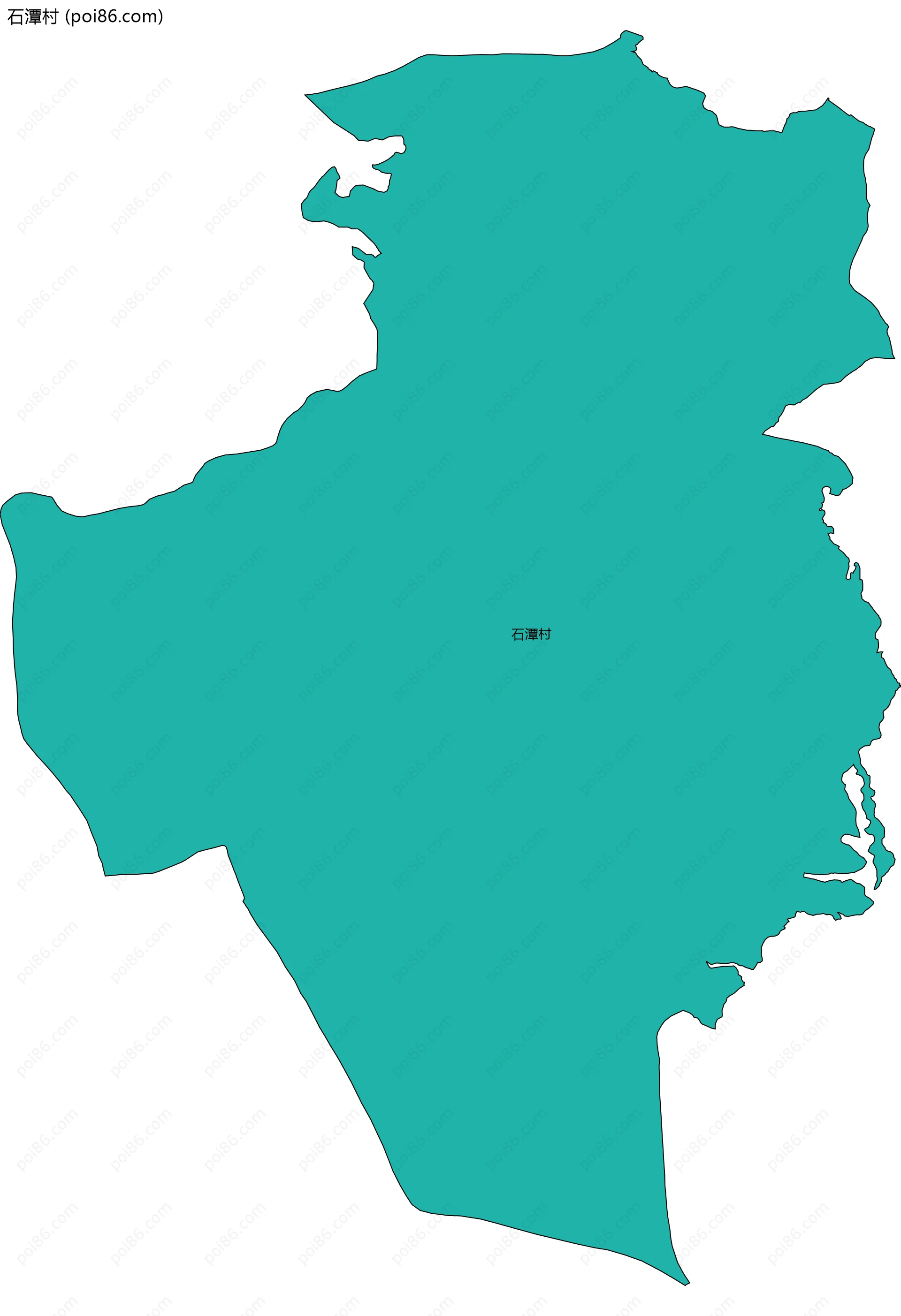 石潭村边界地图