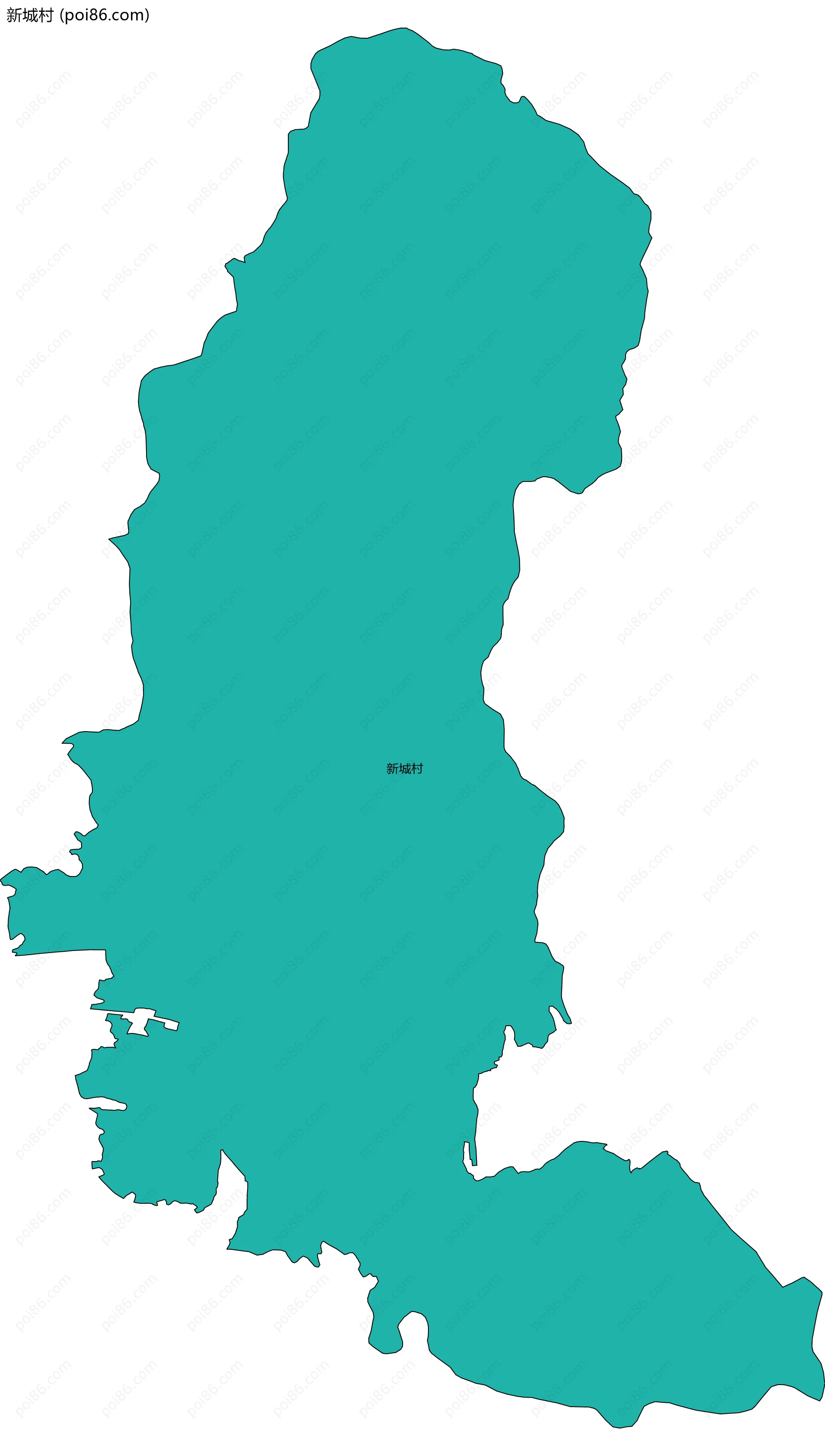 新城村边界地图