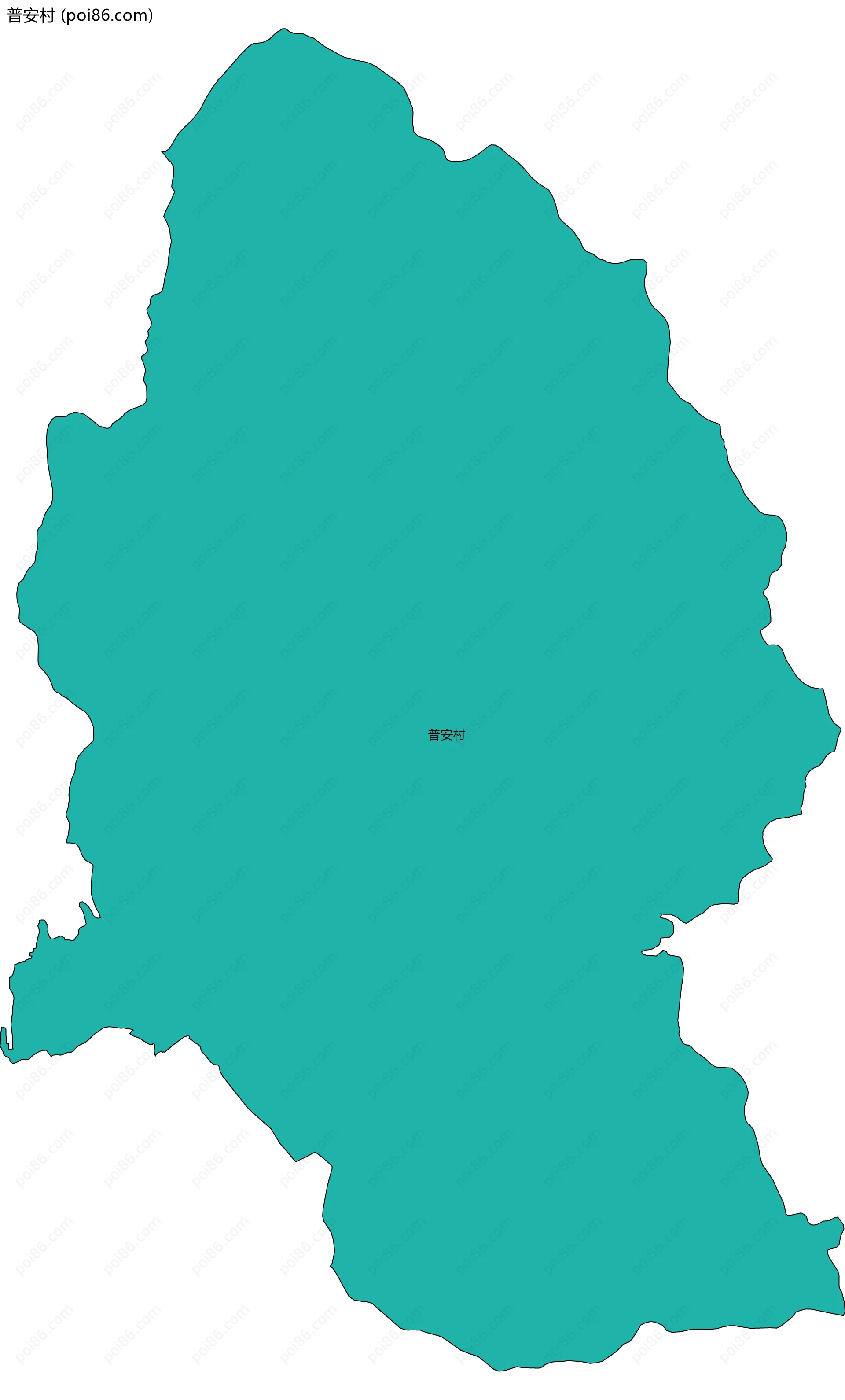 普安村边界地图
