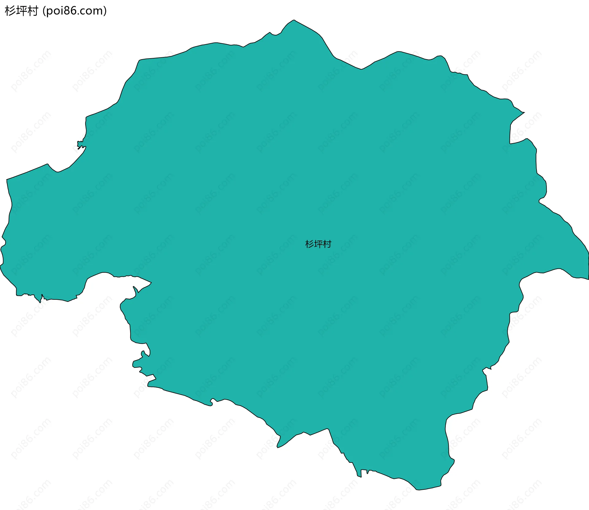 杉坪村边界地图