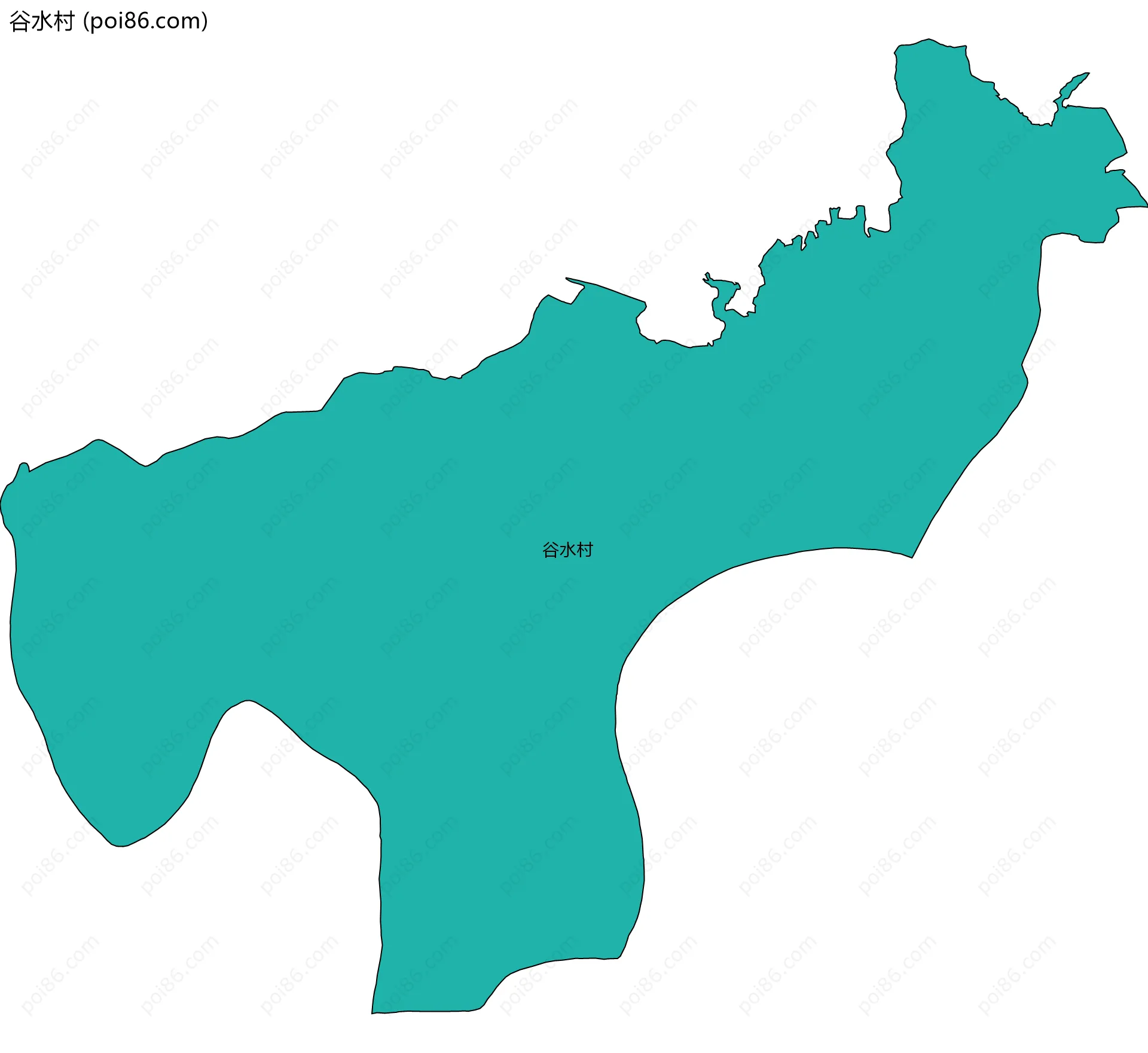 谷水村边界地图