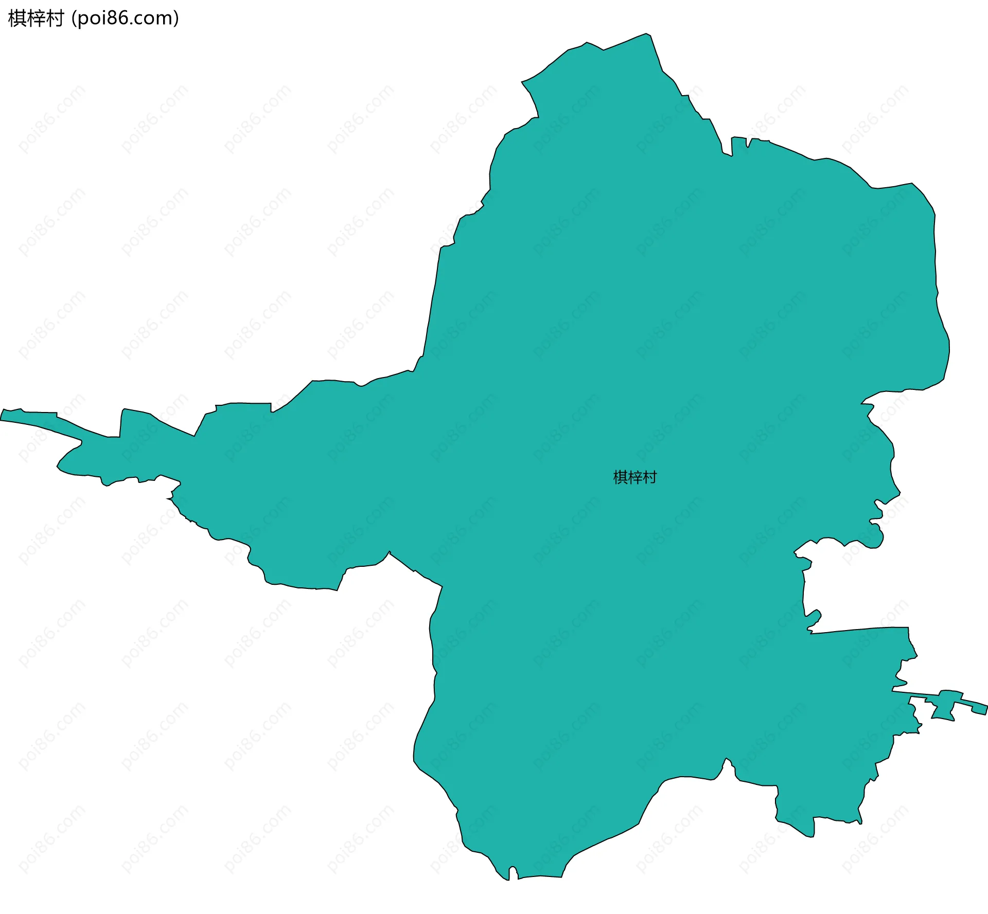 棋梓村边界地图