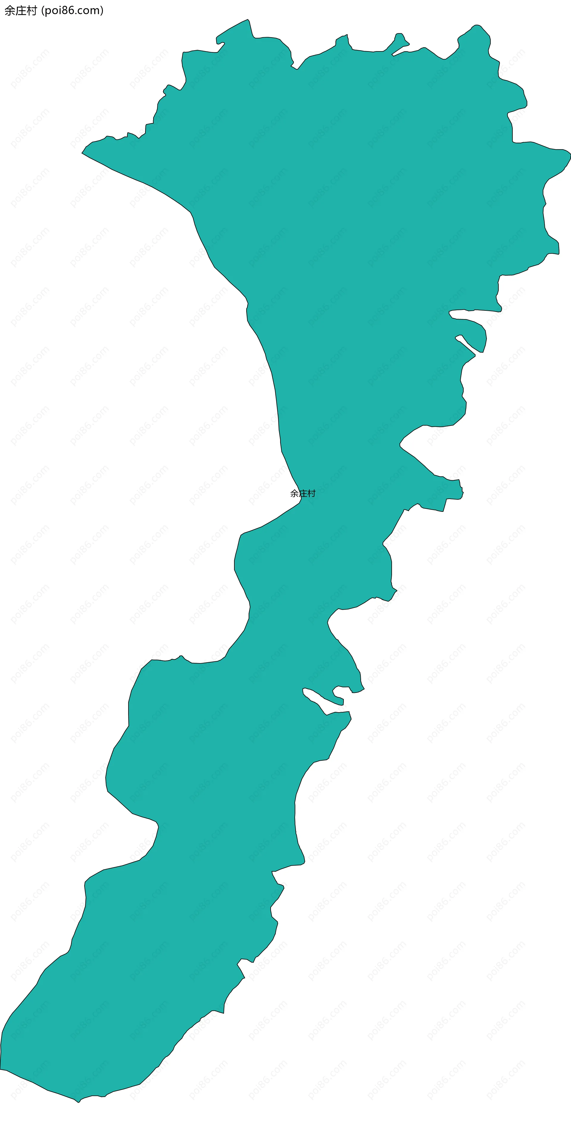 余庄村边界地图