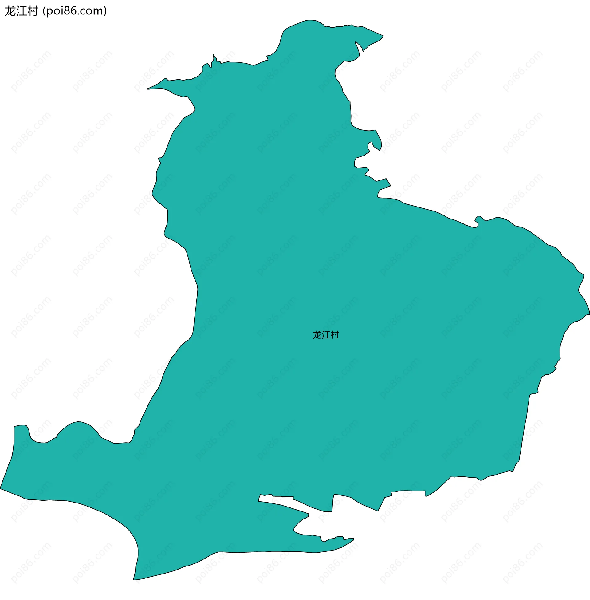 龙江村边界地图