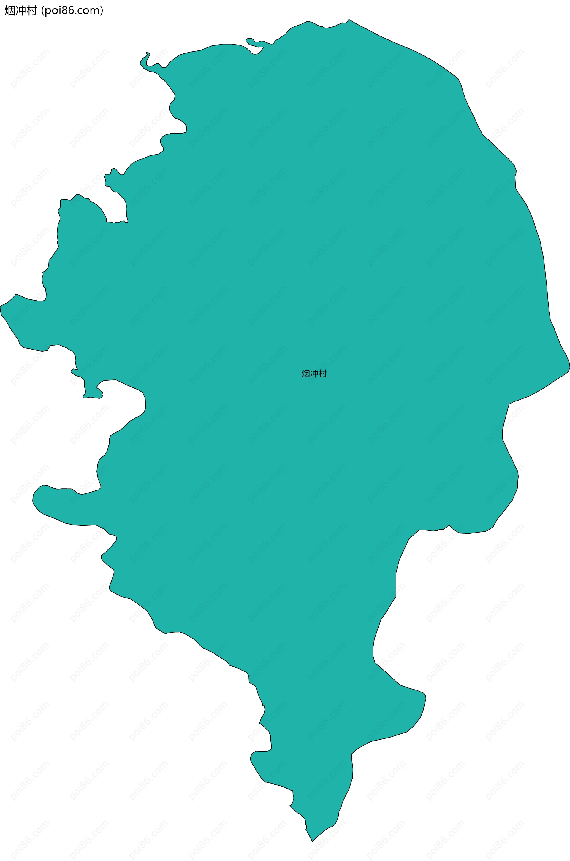 烟冲村边界地图