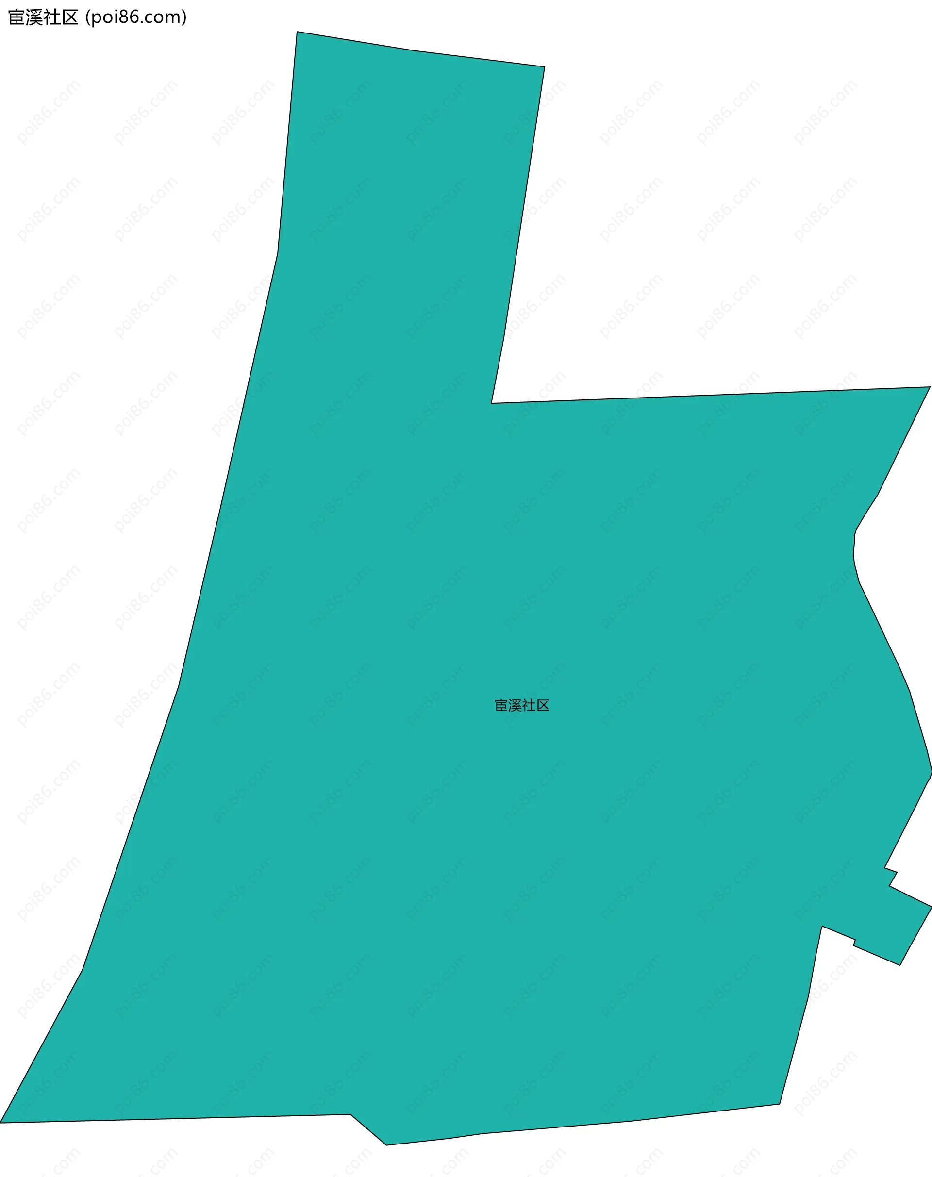 宦溪社区边界地图
