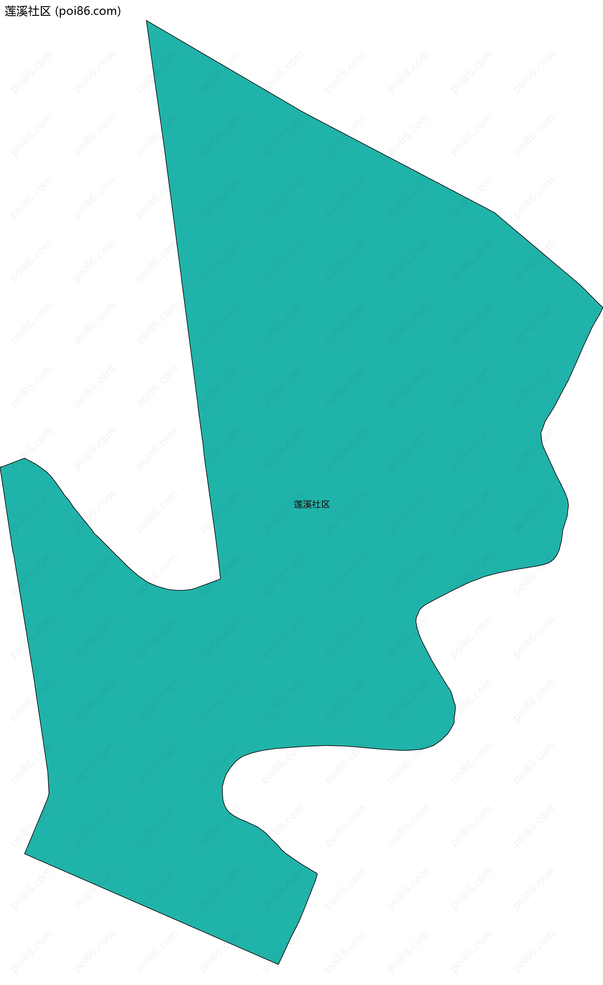 莲溪社区边界地图