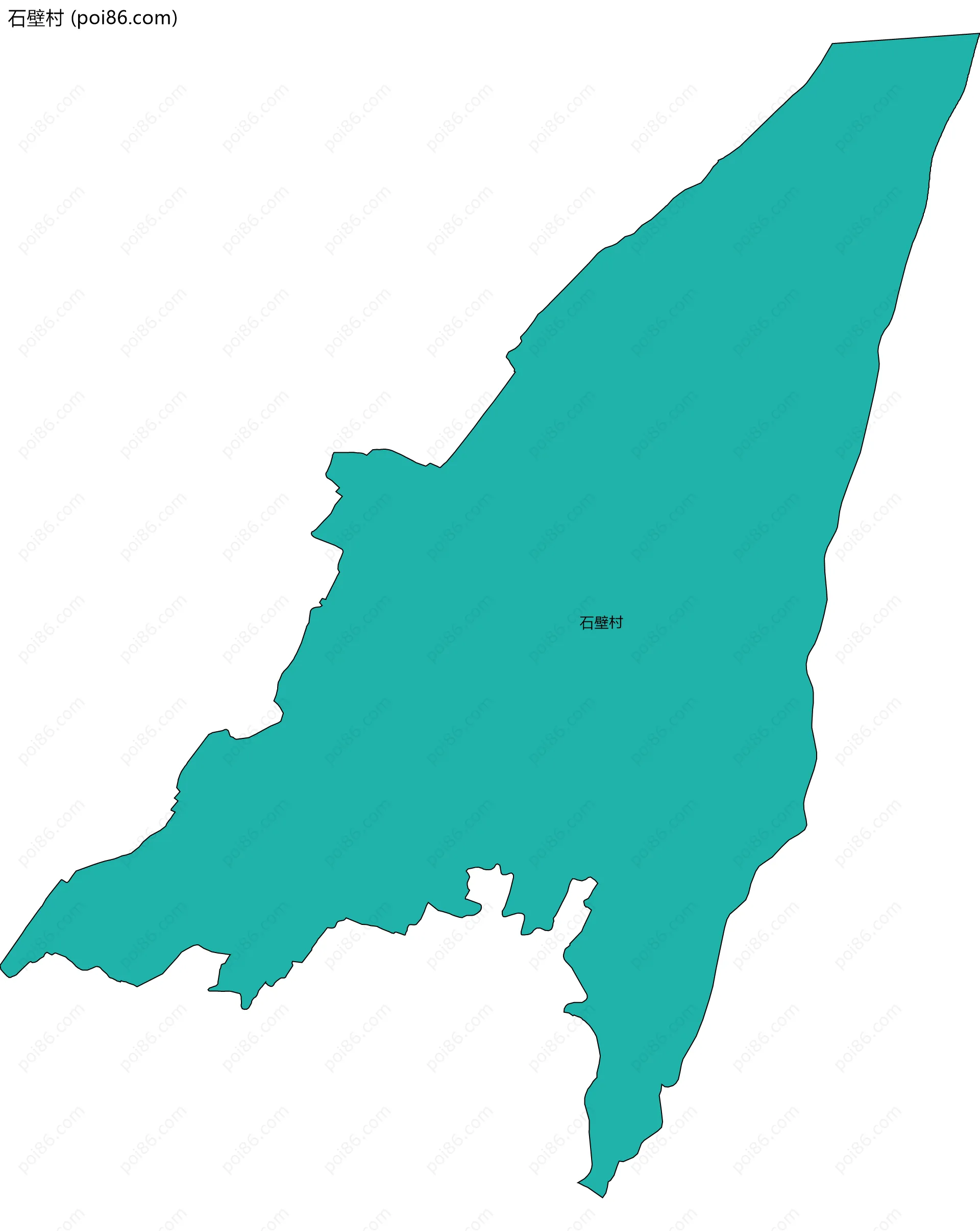 石壁村边界地图