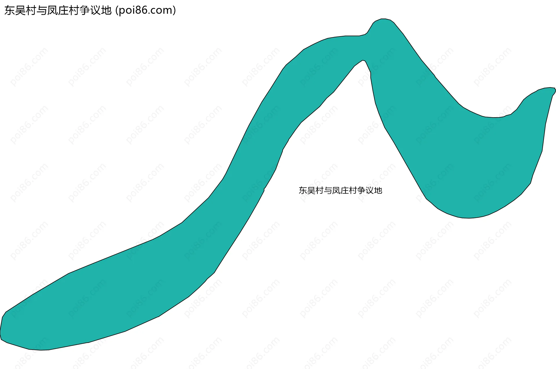 东吴村与凤庄村争议地边界地图