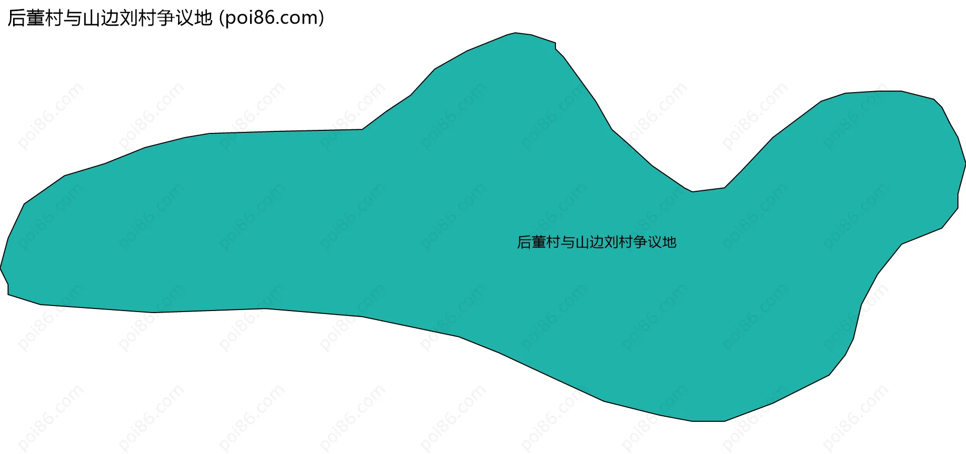 后董村与山边刘村争议地边界地图
