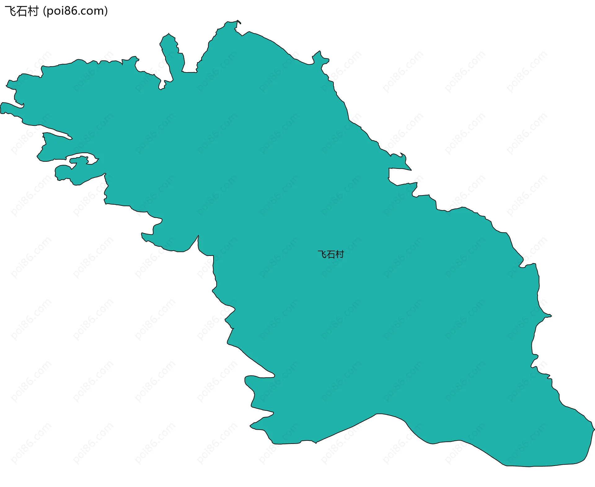 飞石村边界地图