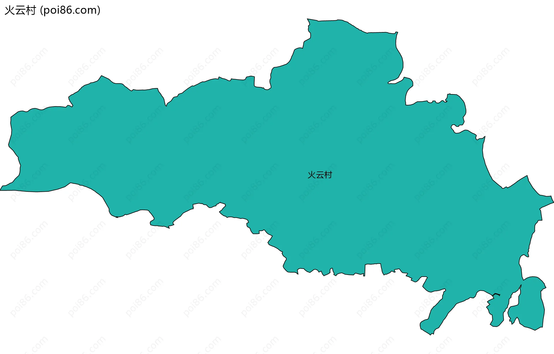 火云村边界地图