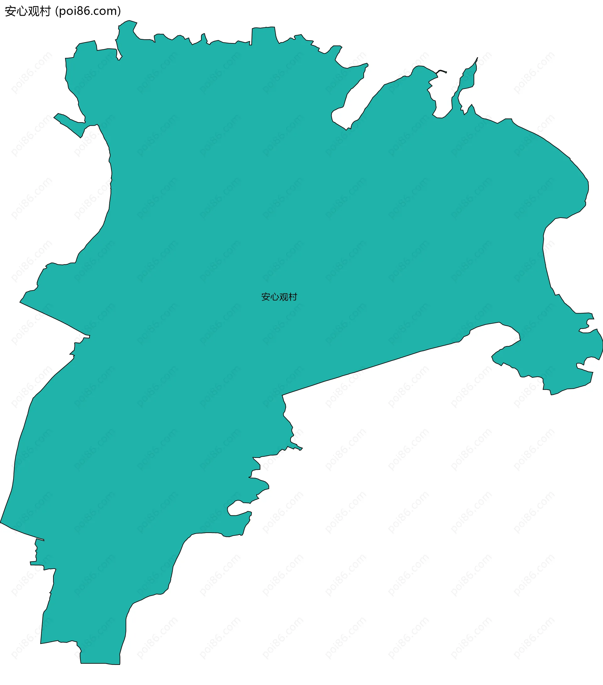 安心观村边界地图