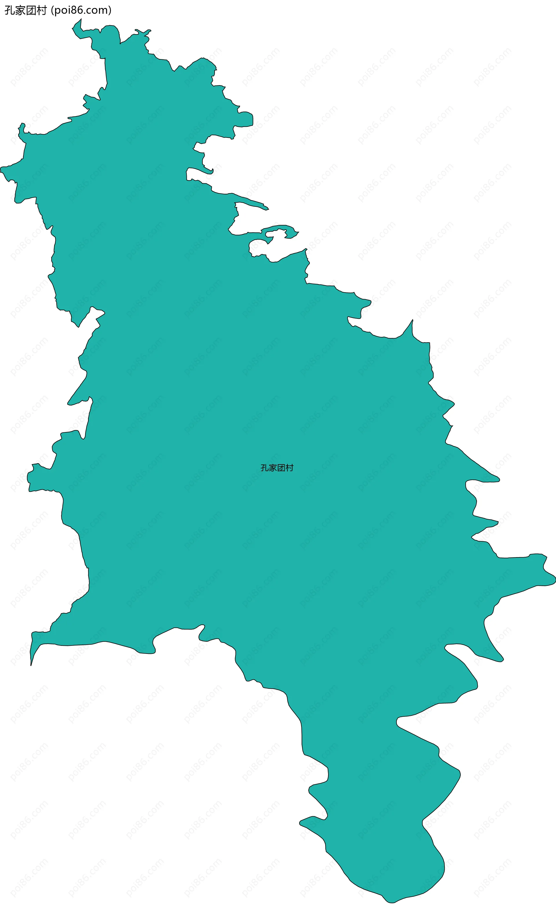 孔家团村边界地图