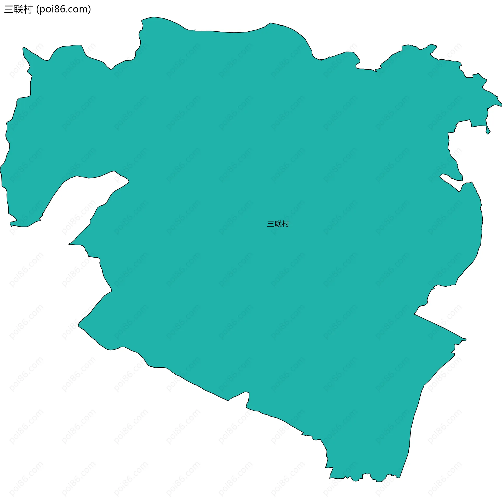 三联村边界地图