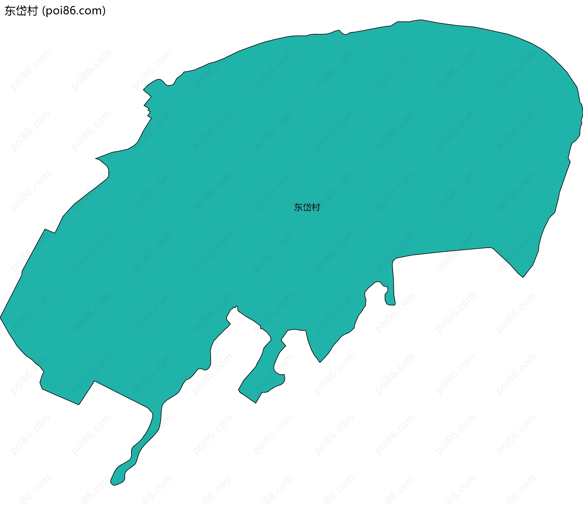 东岱村边界地图