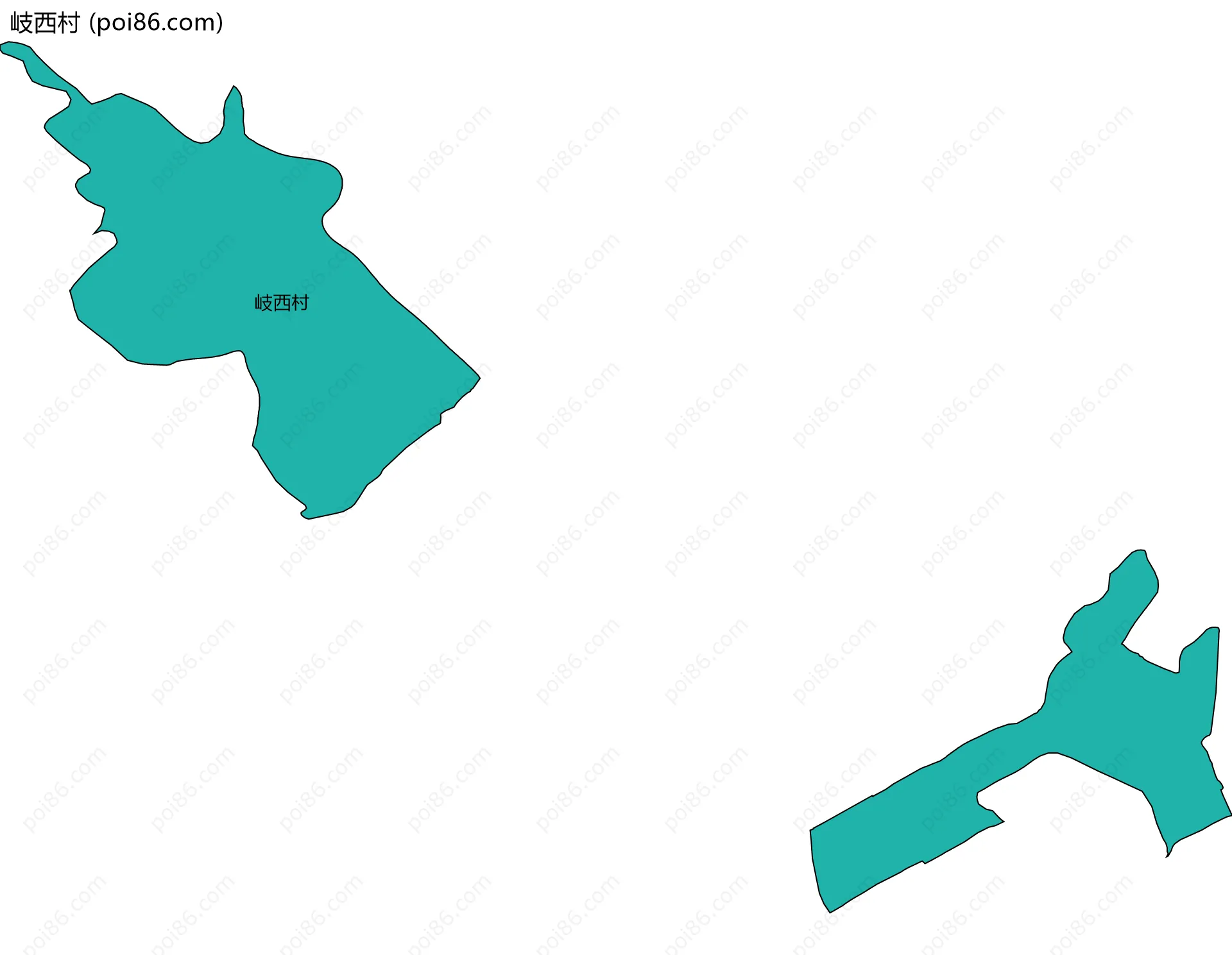 岐西村边界地图