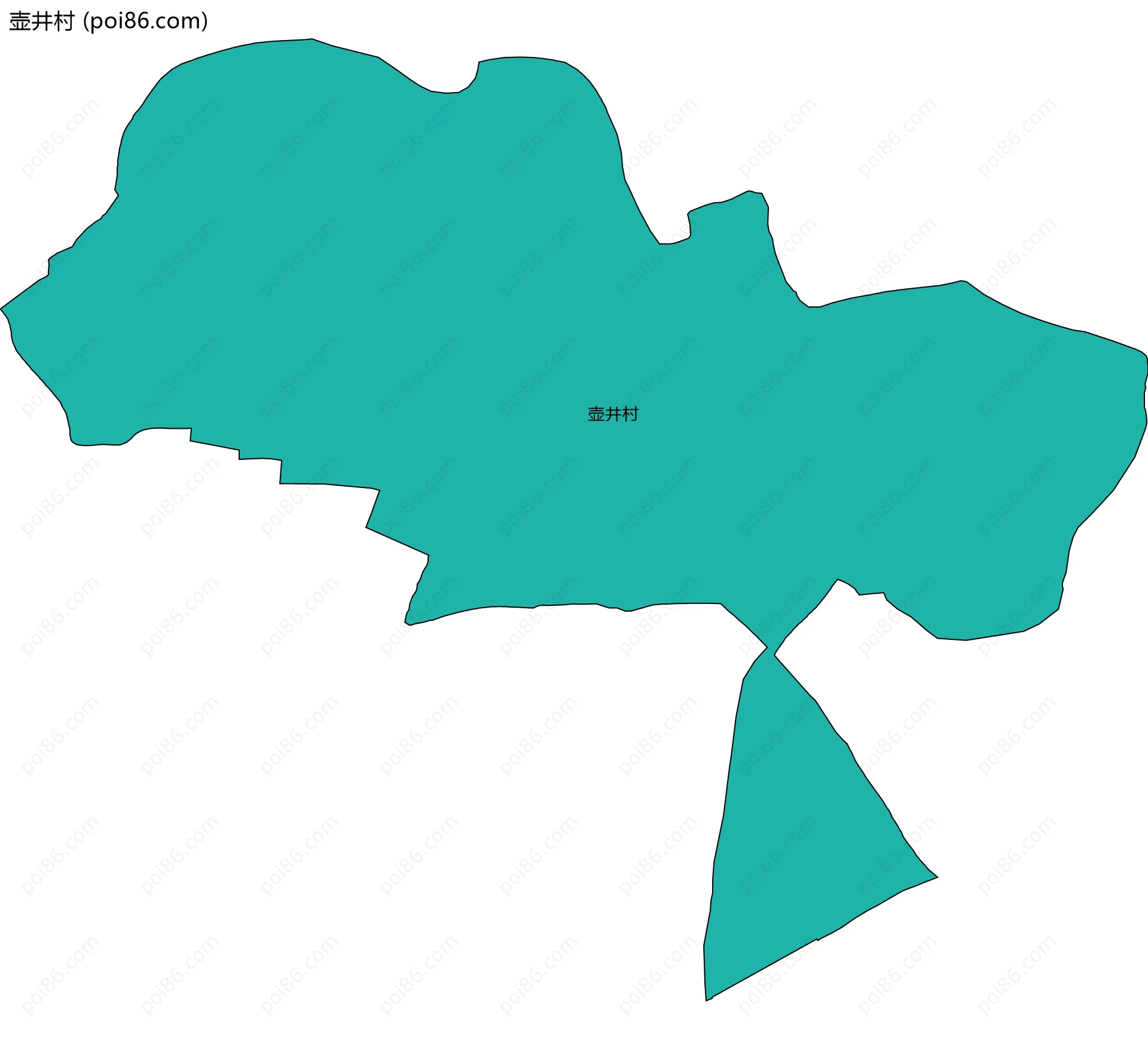 壶井村边界地图
