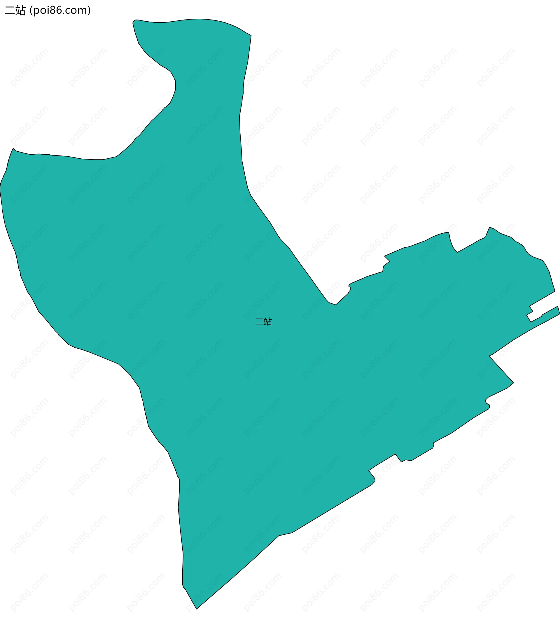 二站边界地图