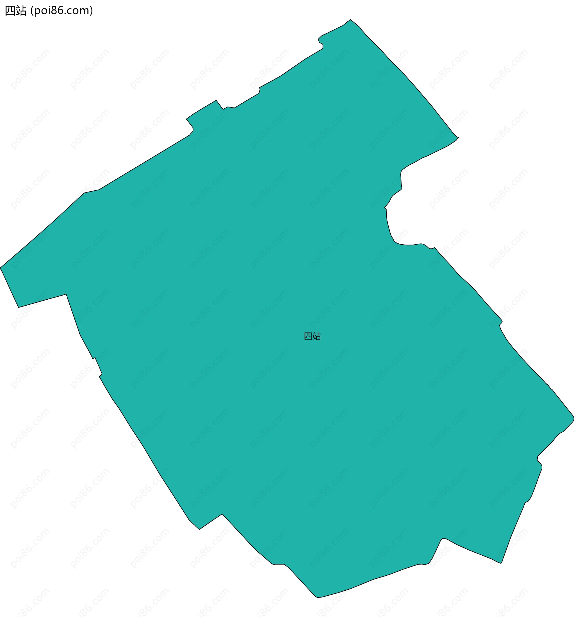 四站边界地图