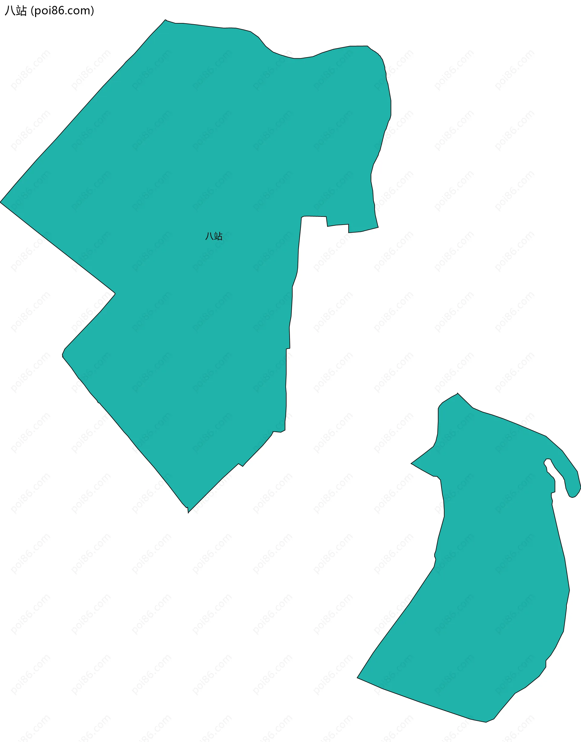 八站边界地图