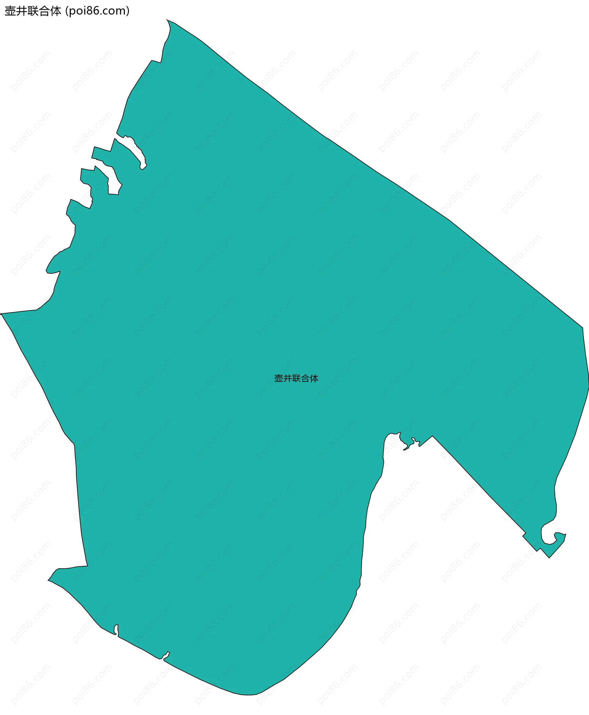壶井联合体边界地图