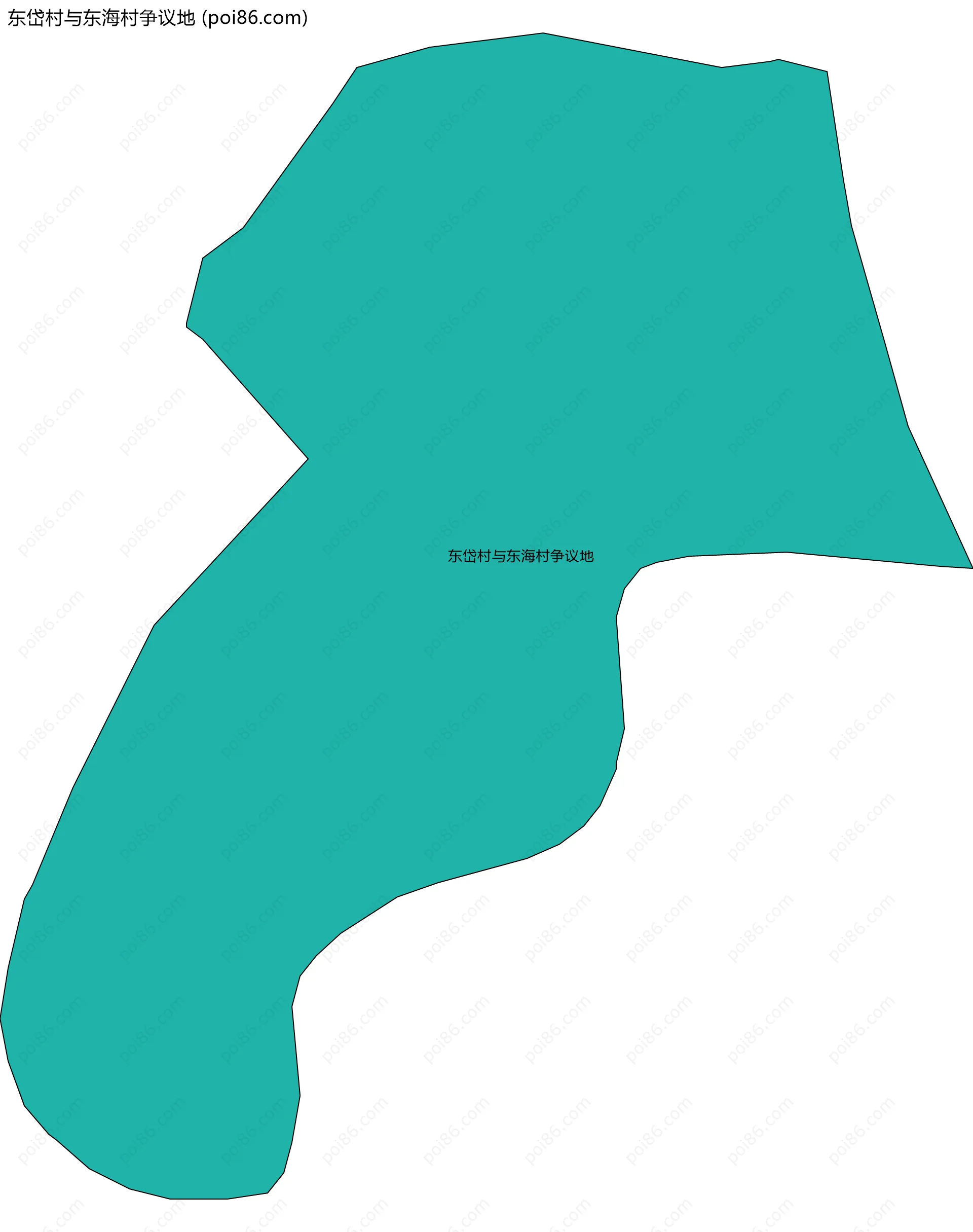 东岱村与东海村争议地边界地图