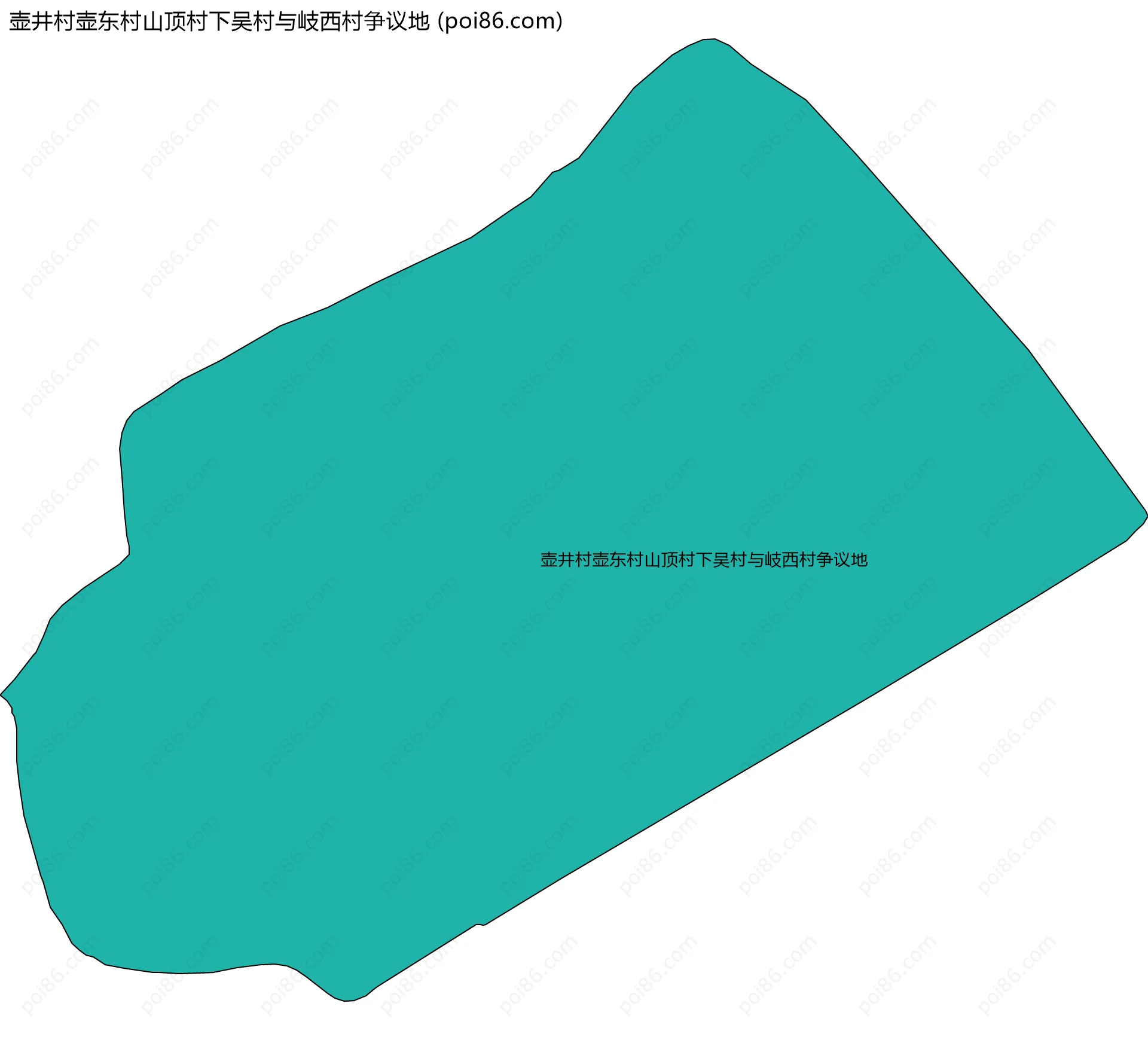 壶井村壶东村山顶村下吴村与岐西村争议地边界地图