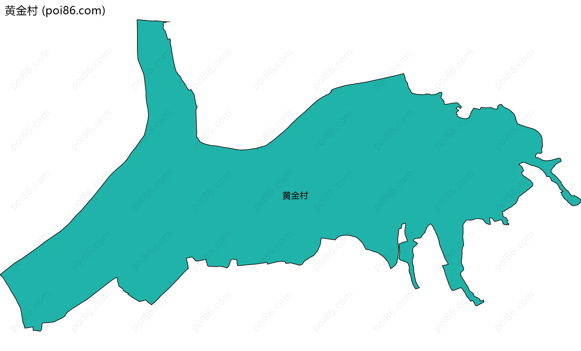 黄金村边界地图