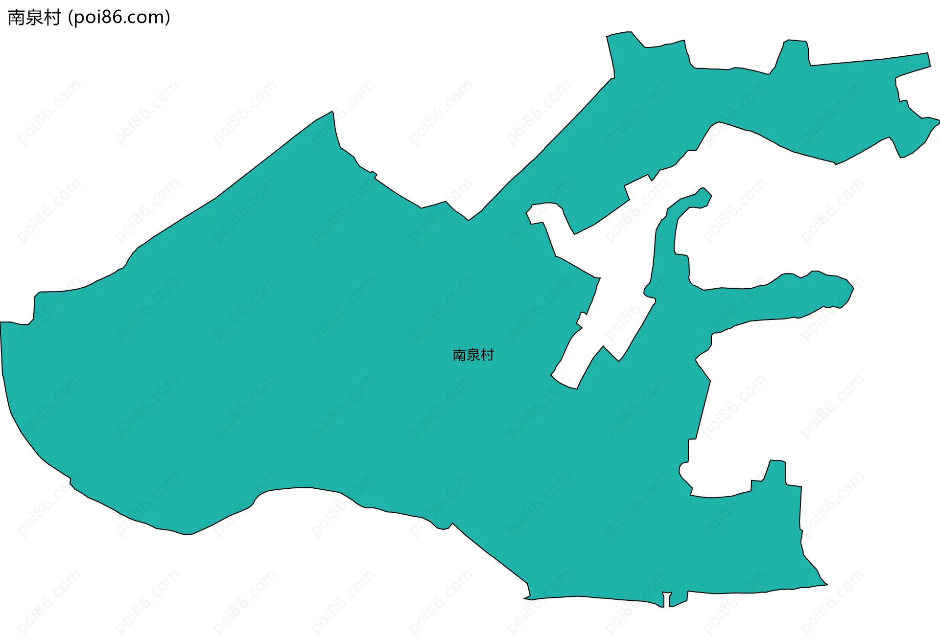 南泉村边界地图