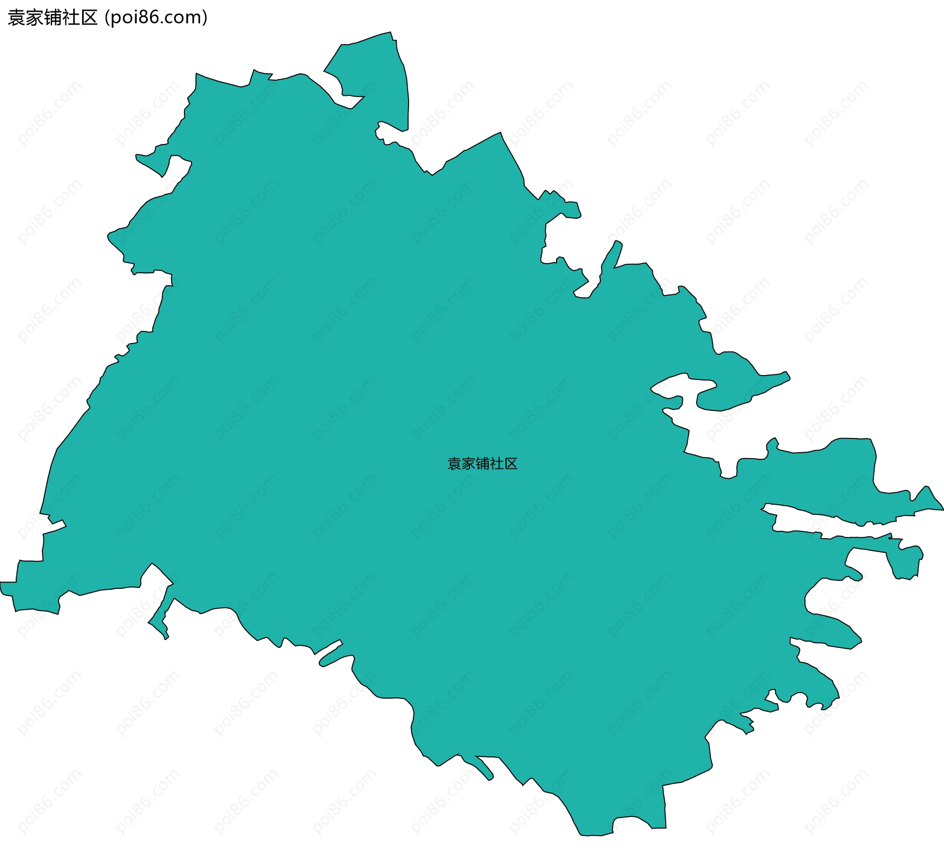 袁家铺社区边界地图