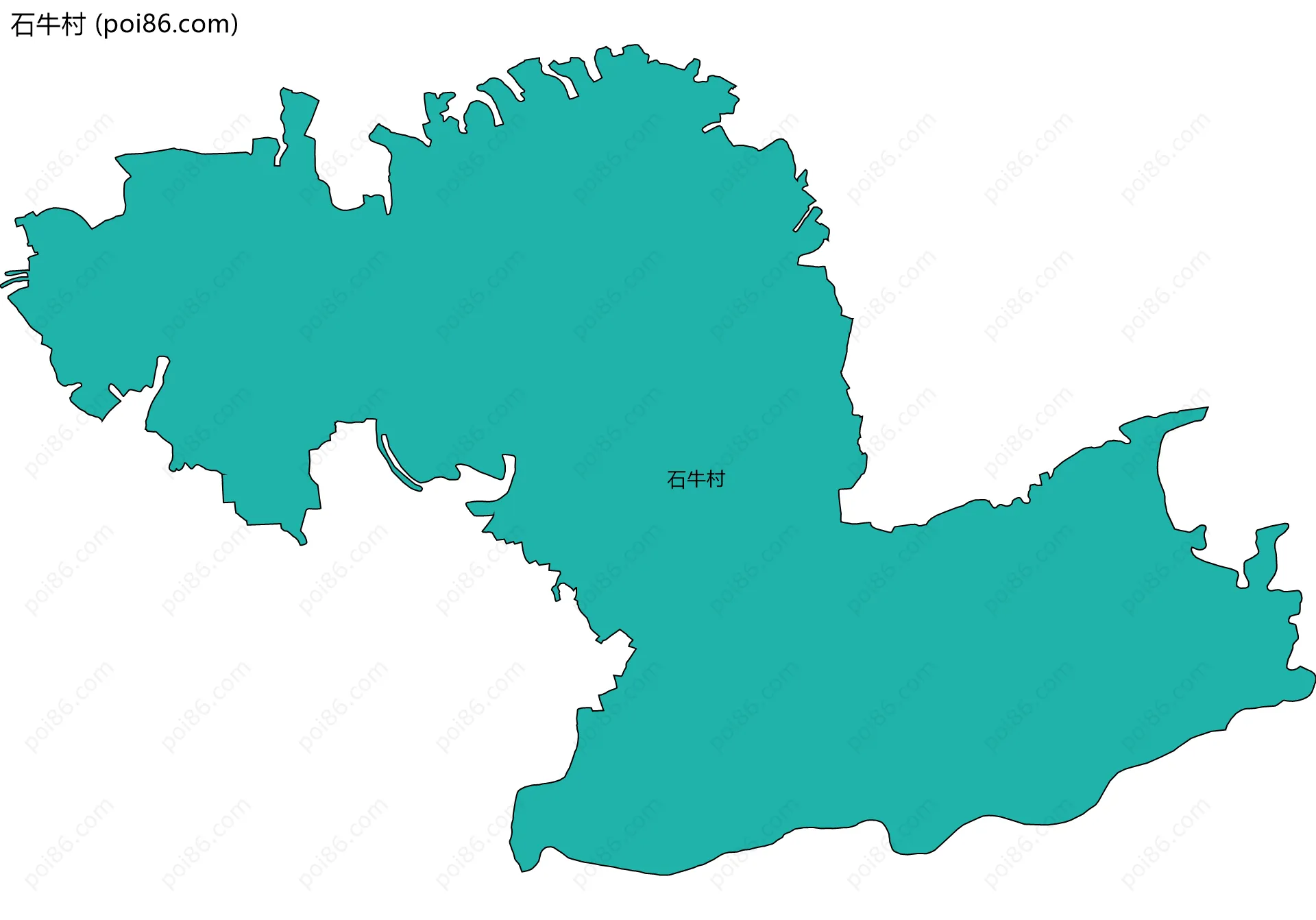 石牛村边界地图