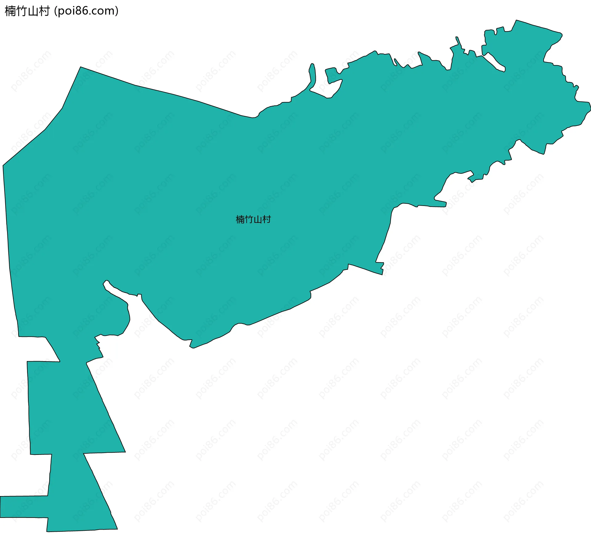 楠竹山村边界地图