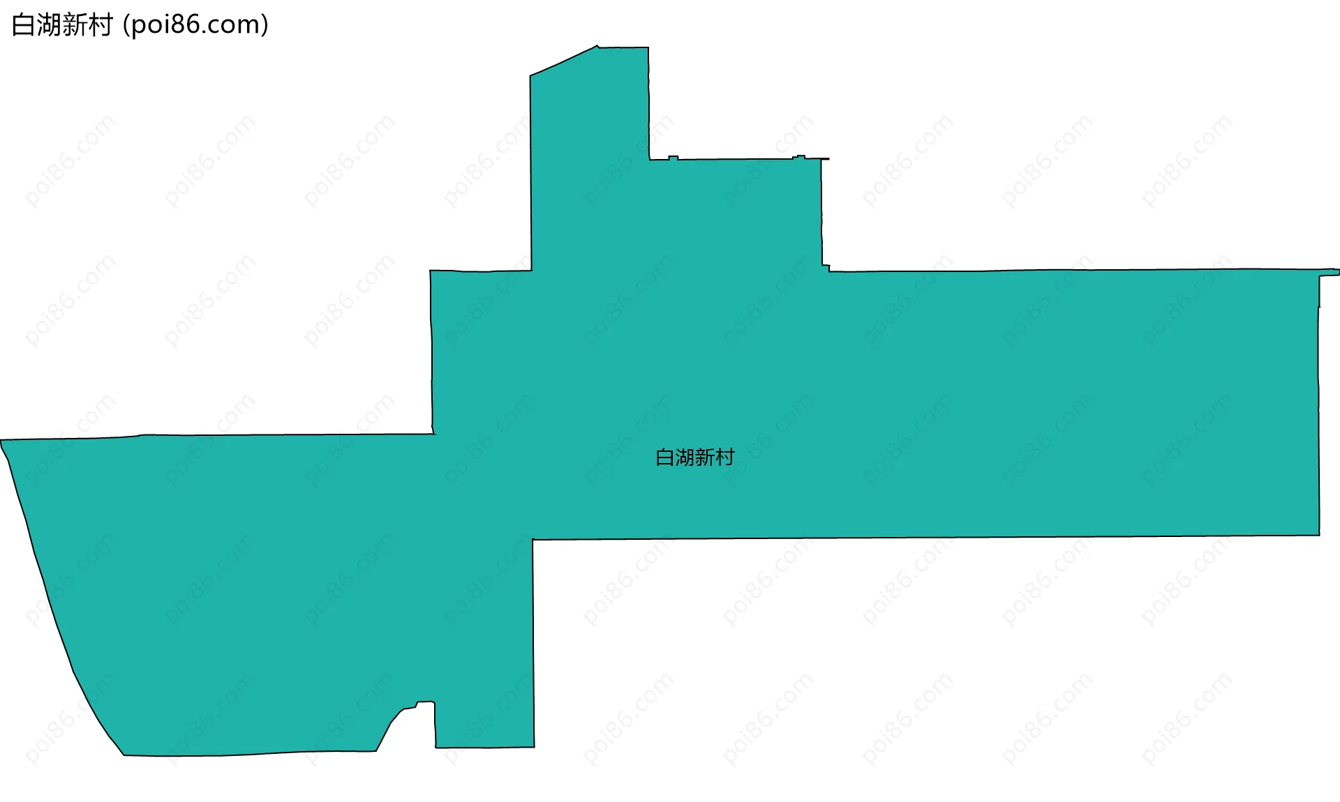 白湖新村边界地图