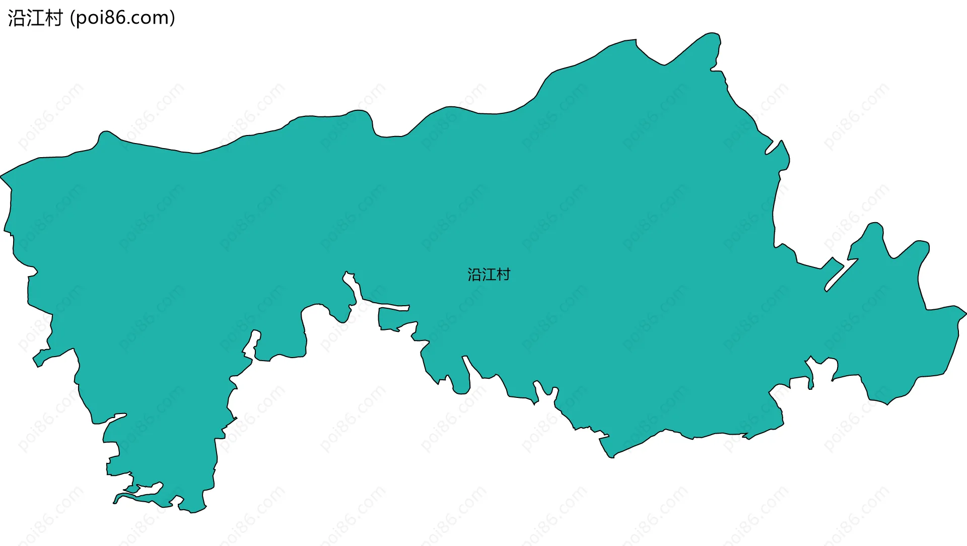 沿江村边界地图