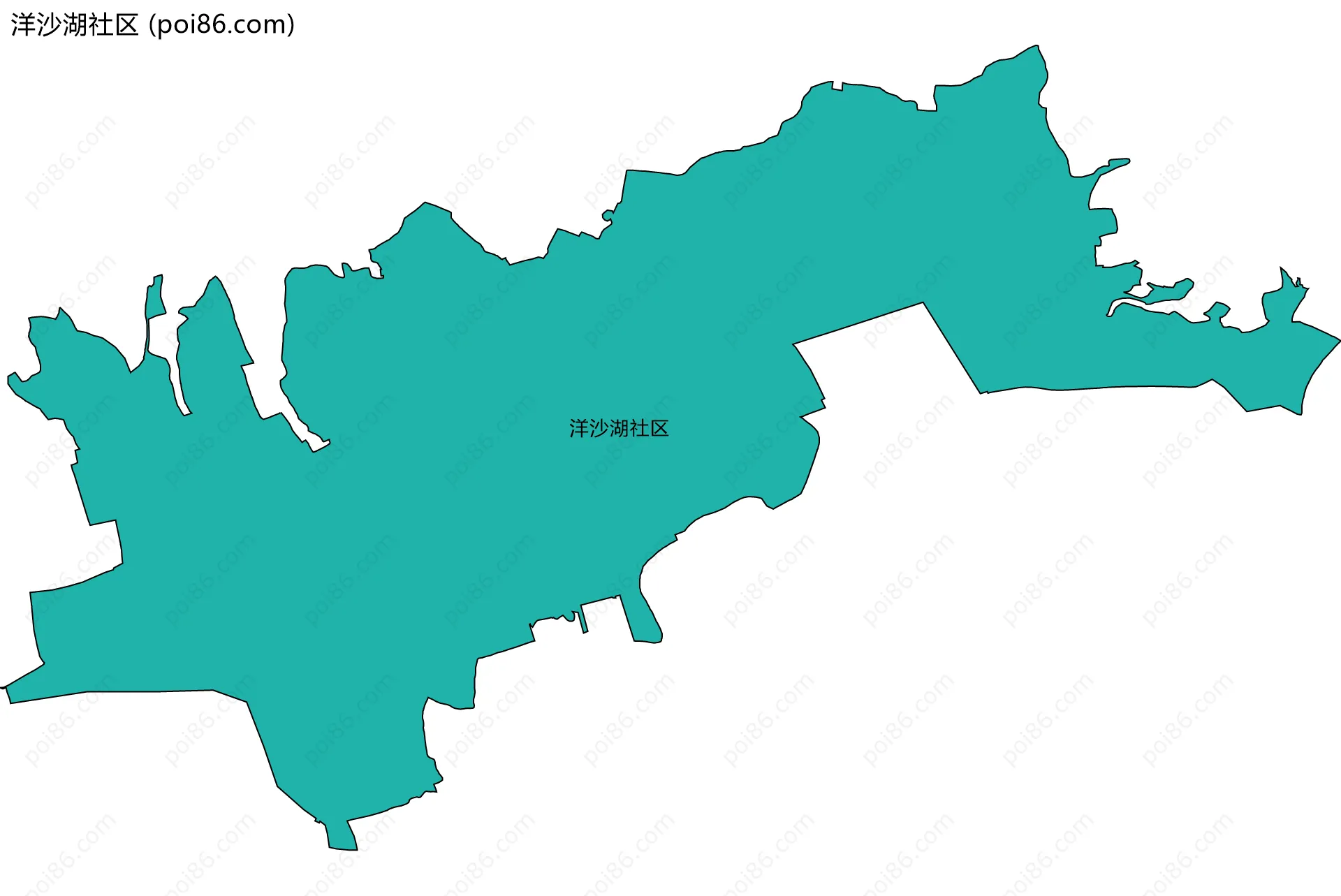 洋沙湖社区边界地图