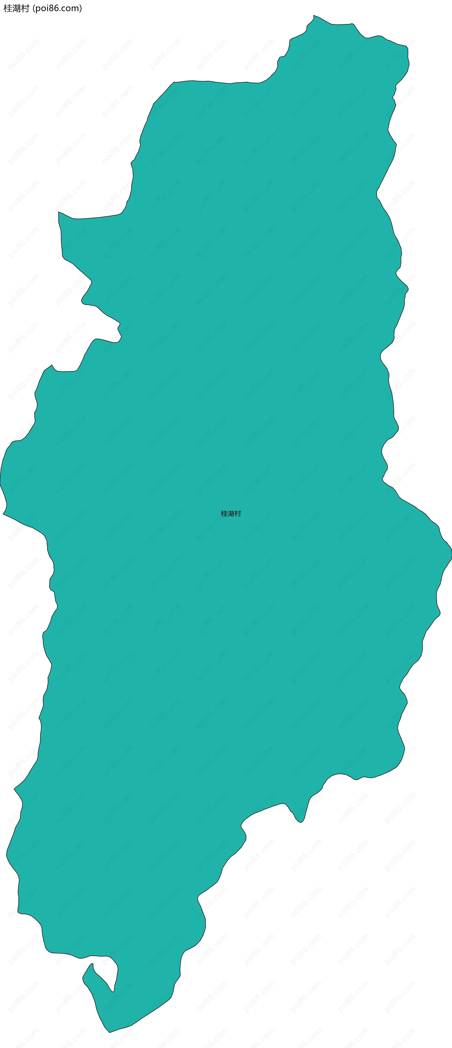 桂湖村边界地图