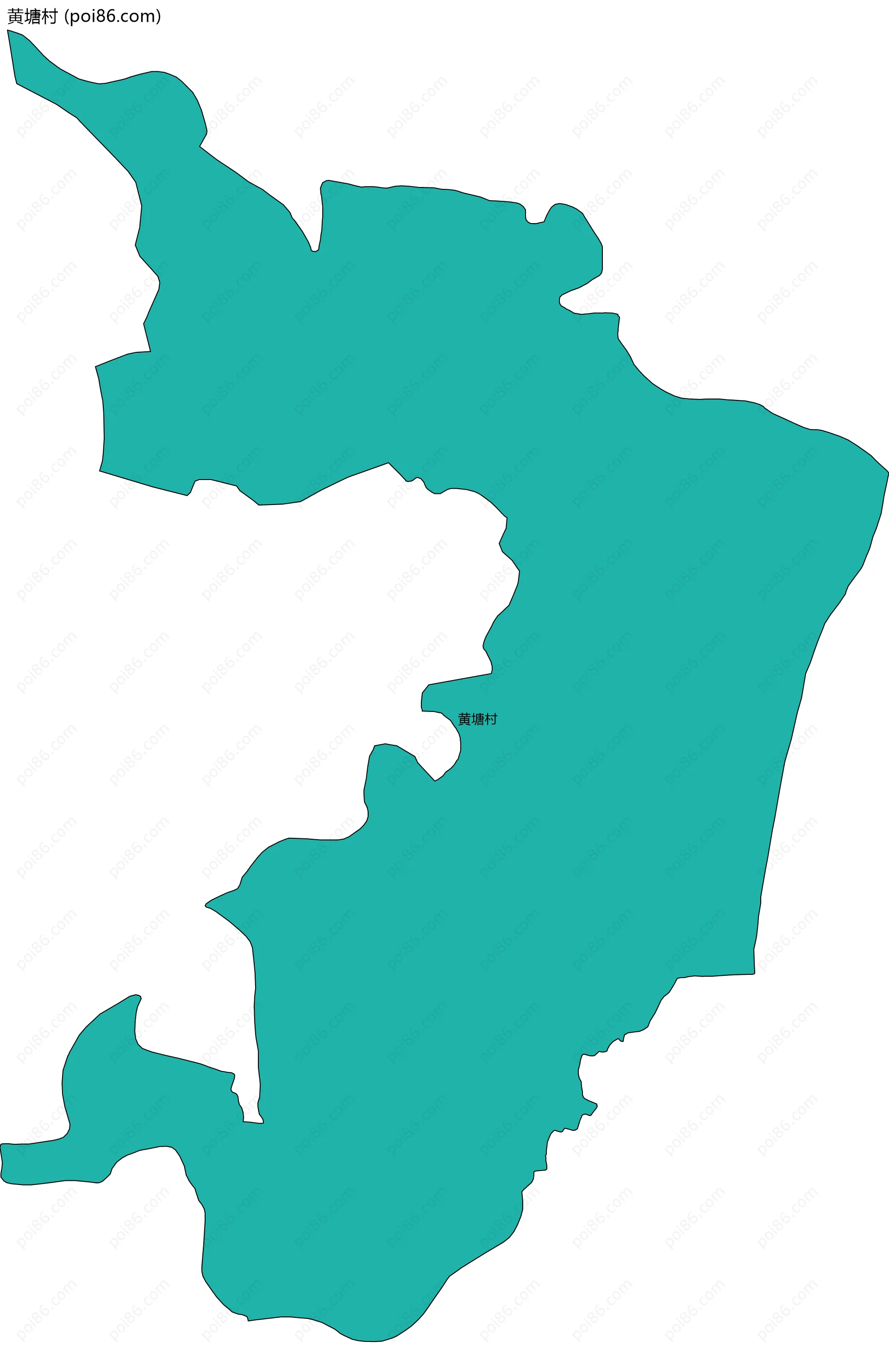 黄塘村边界地图