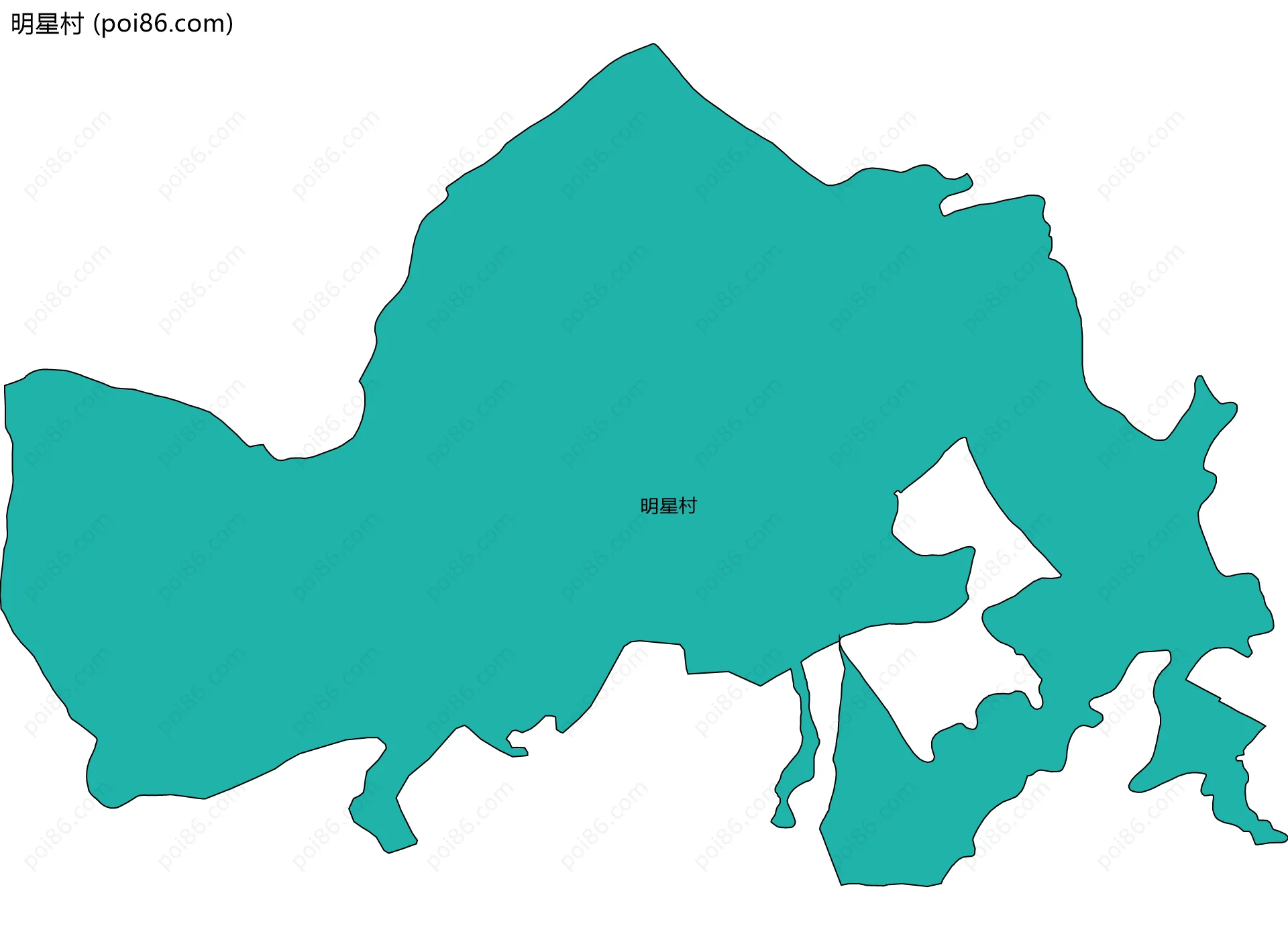 明星村边界地图