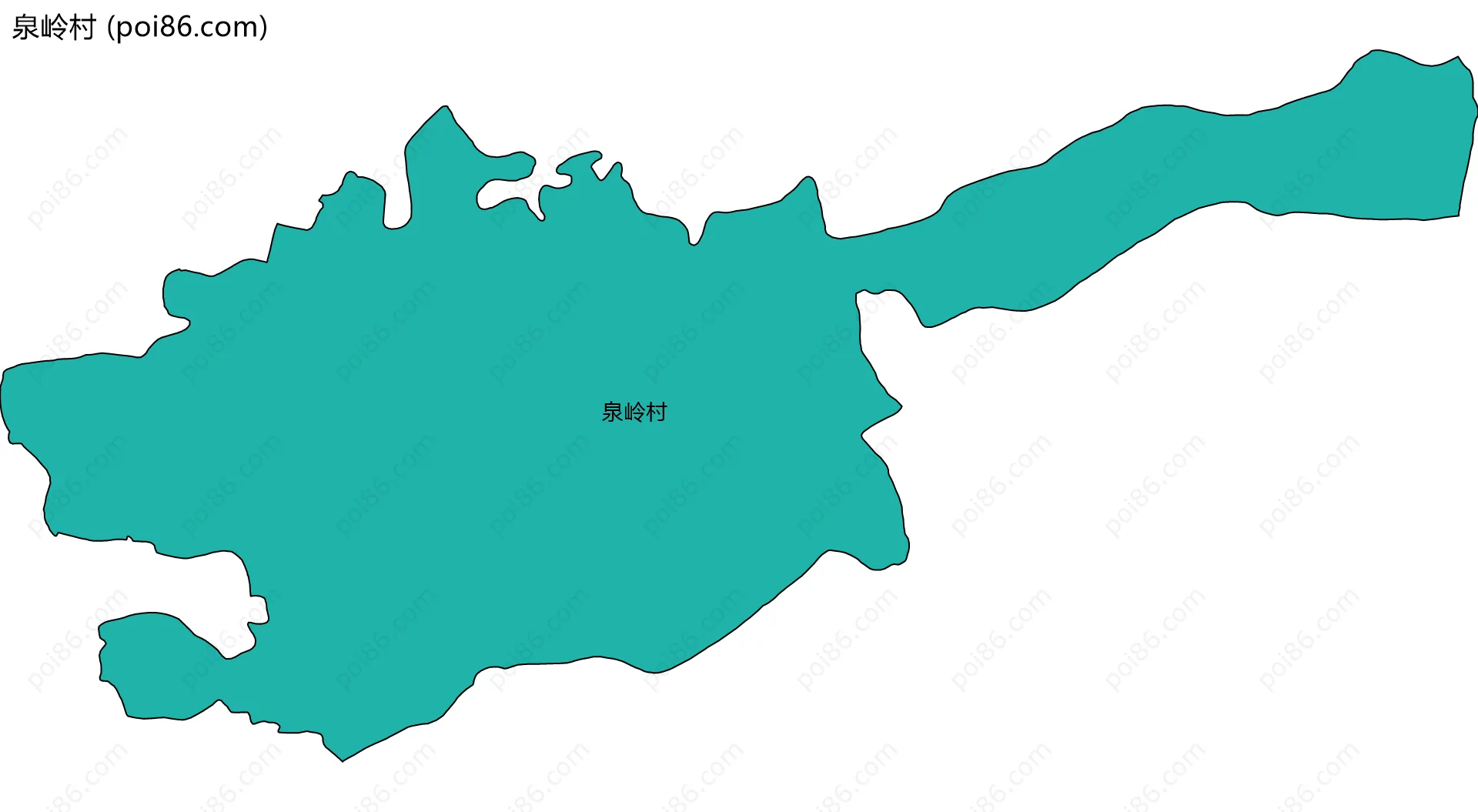 泉岭村边界地图