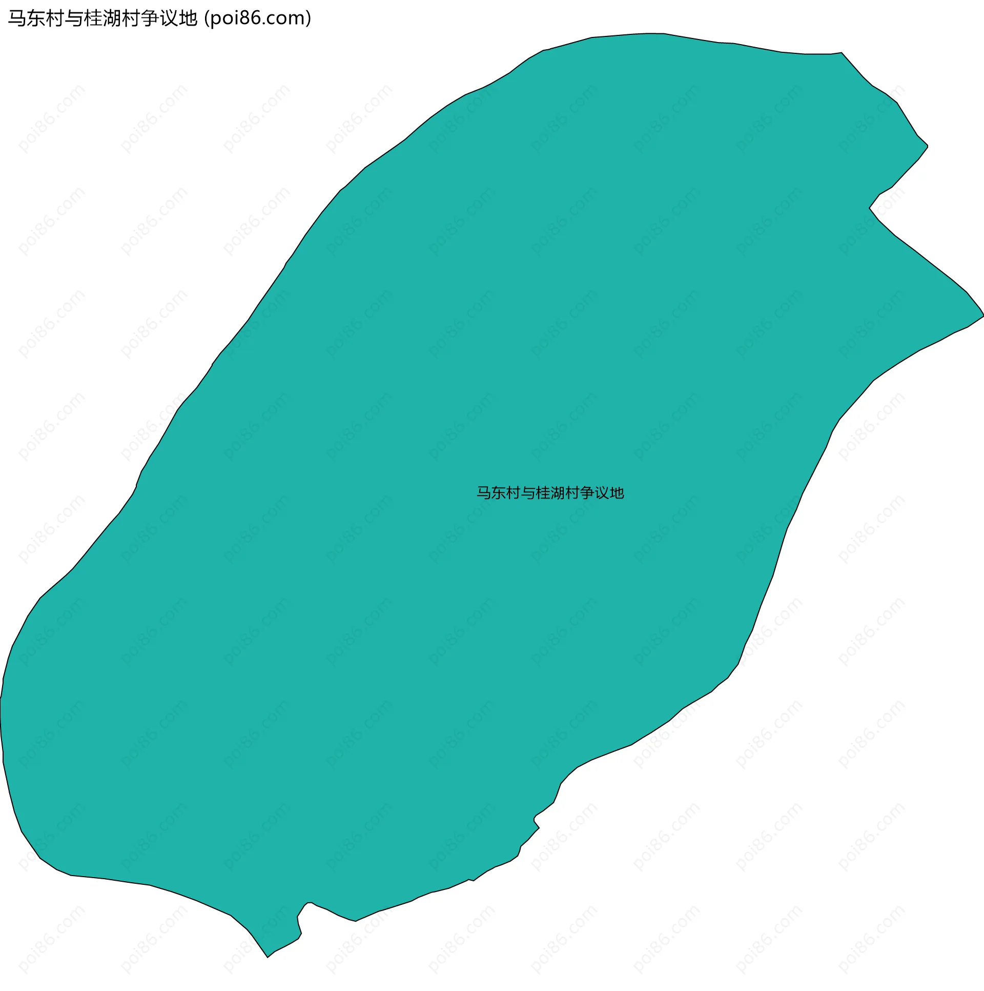 马东村与桂湖村争议地边界地图