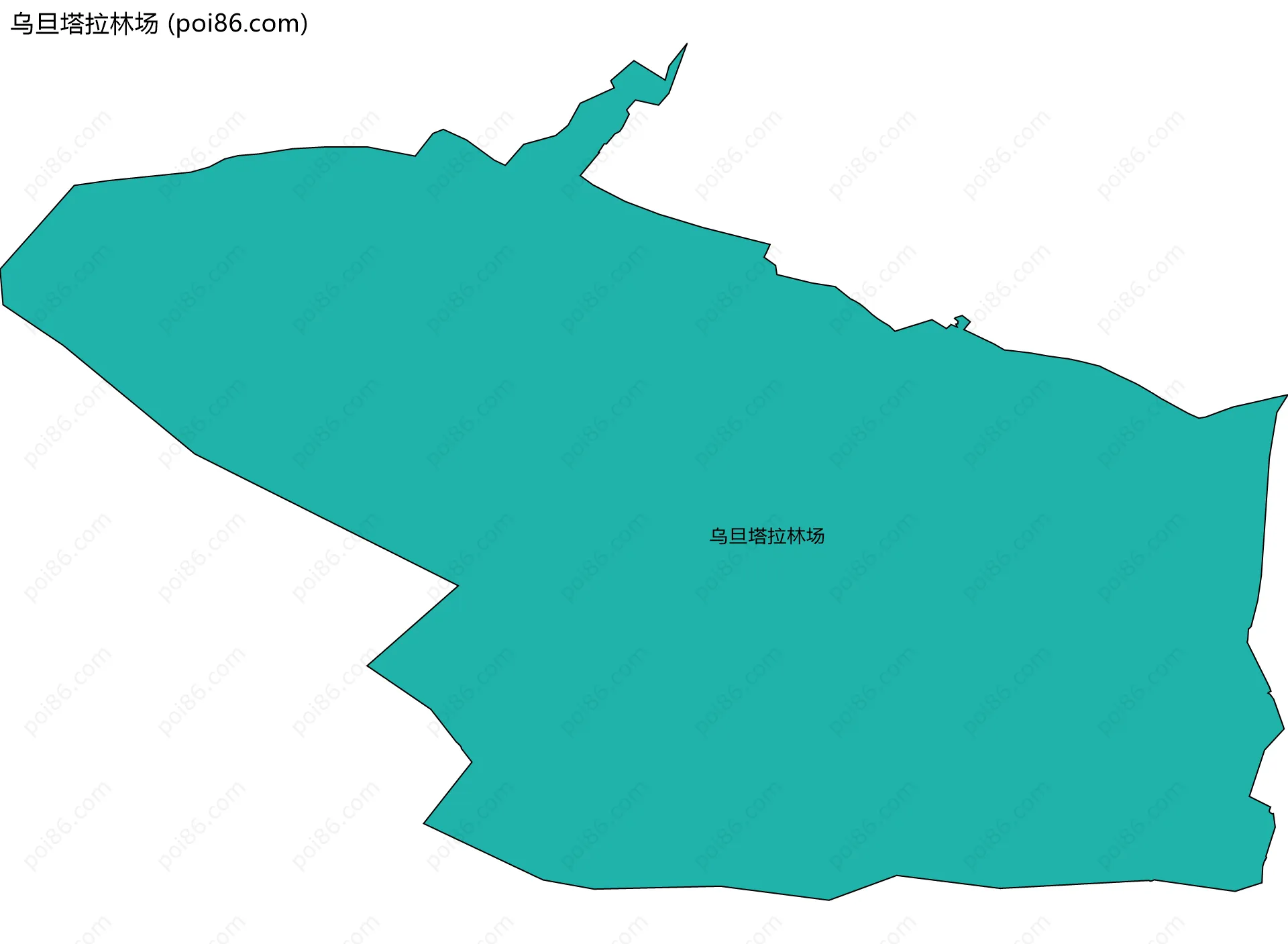 乌旦塔拉林场边界地图(五级行政区划)