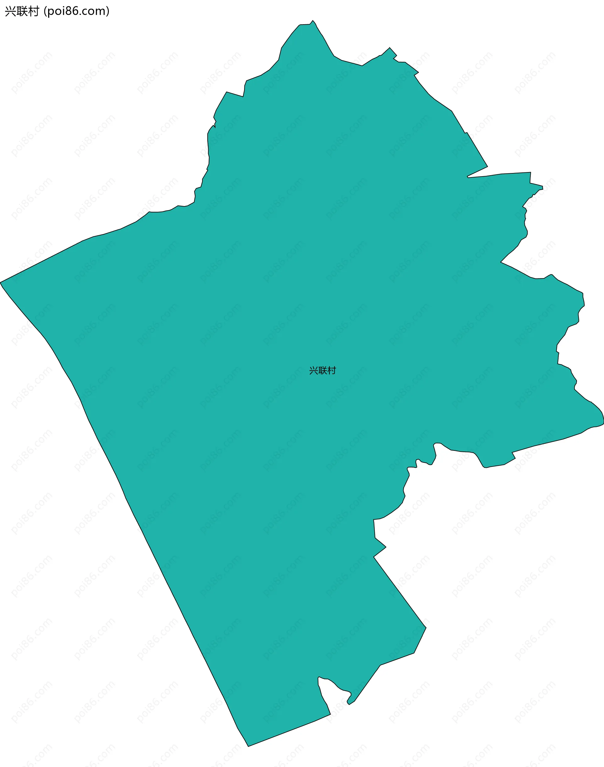 兴联村边界地图