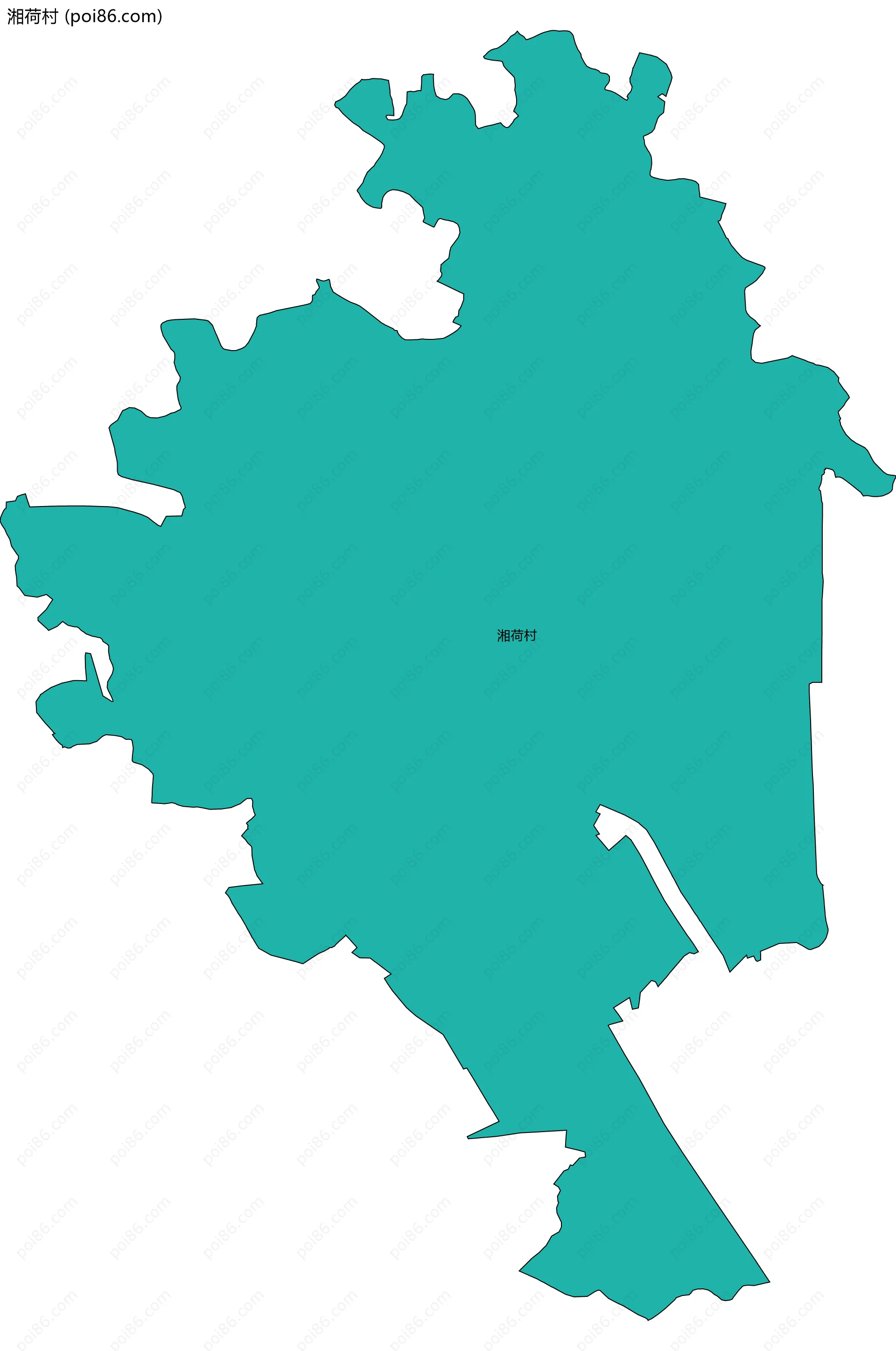 湘荷村边界地图