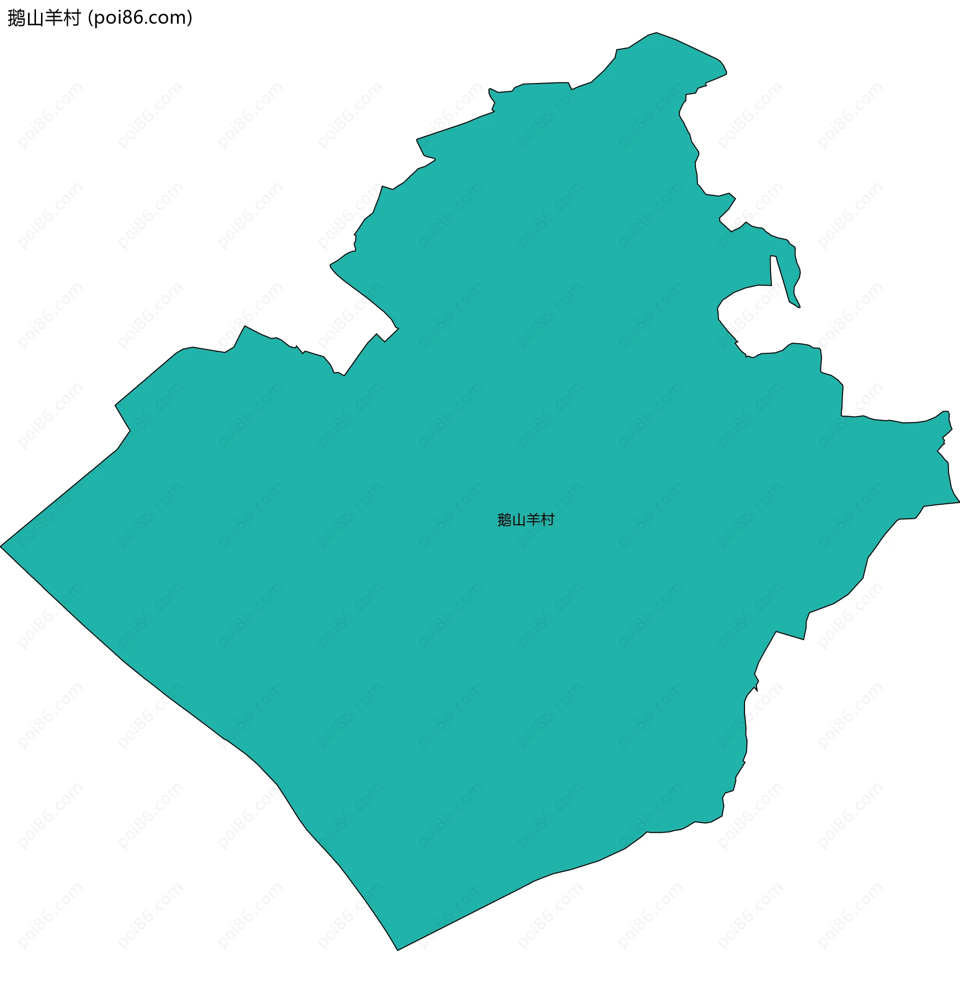 鹅山羊村边界地图