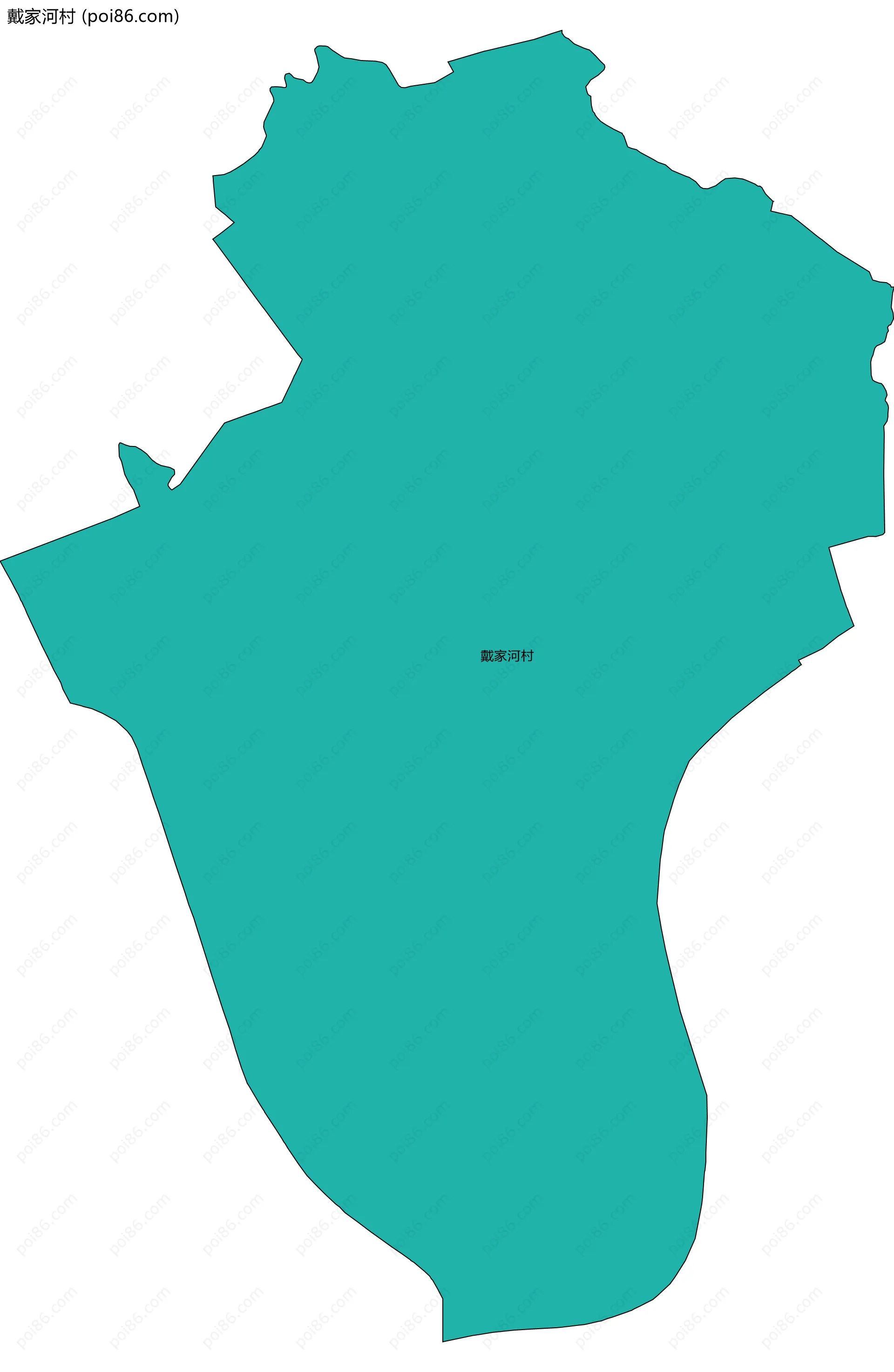 戴家河村边界地图