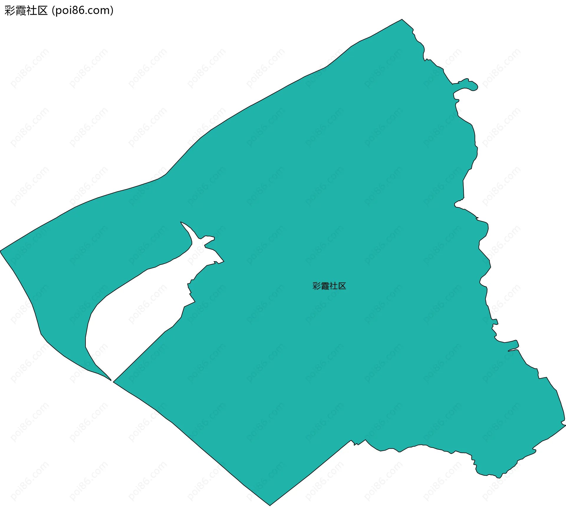 彩霞社区边界地图