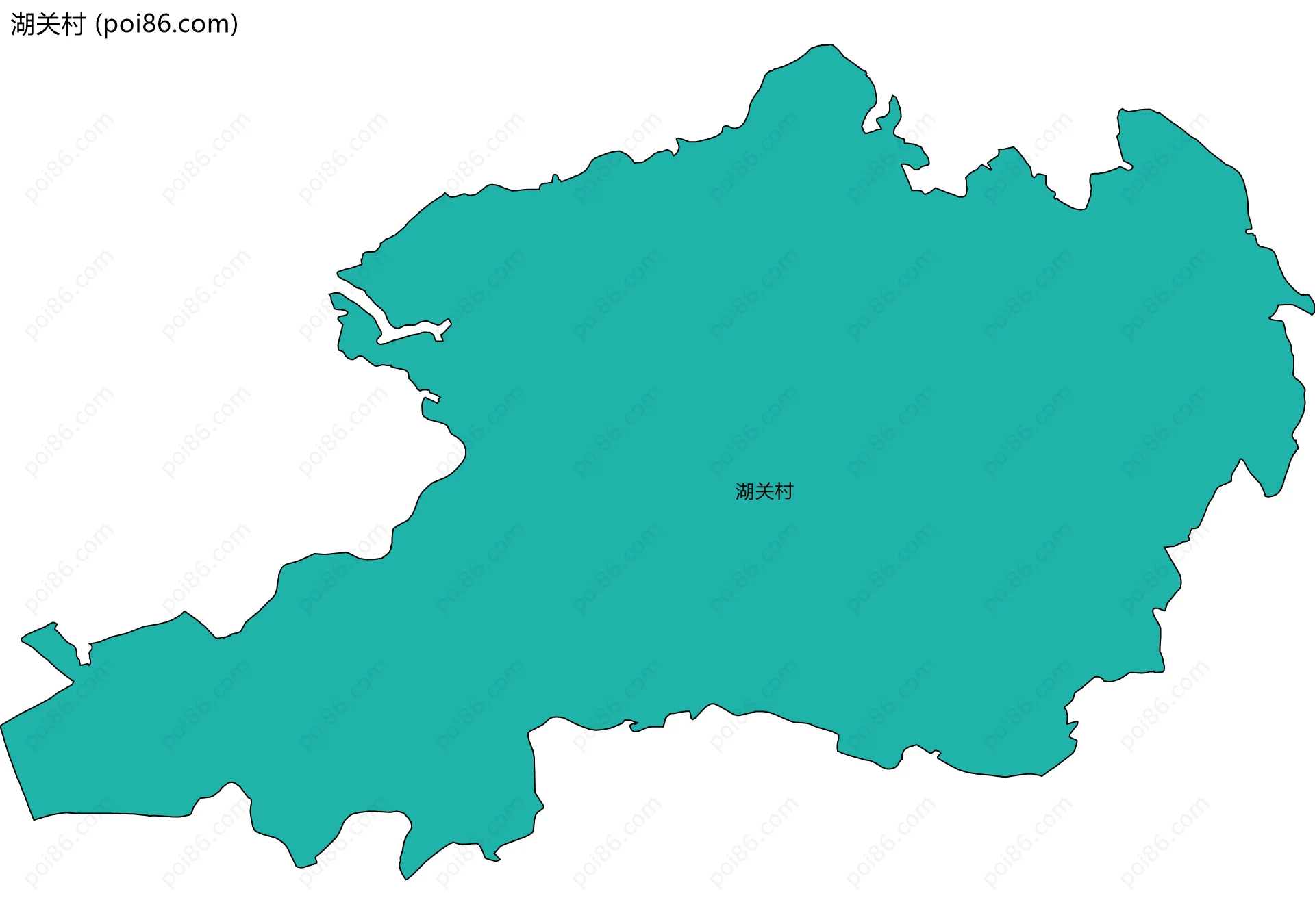 湖关村边界地图